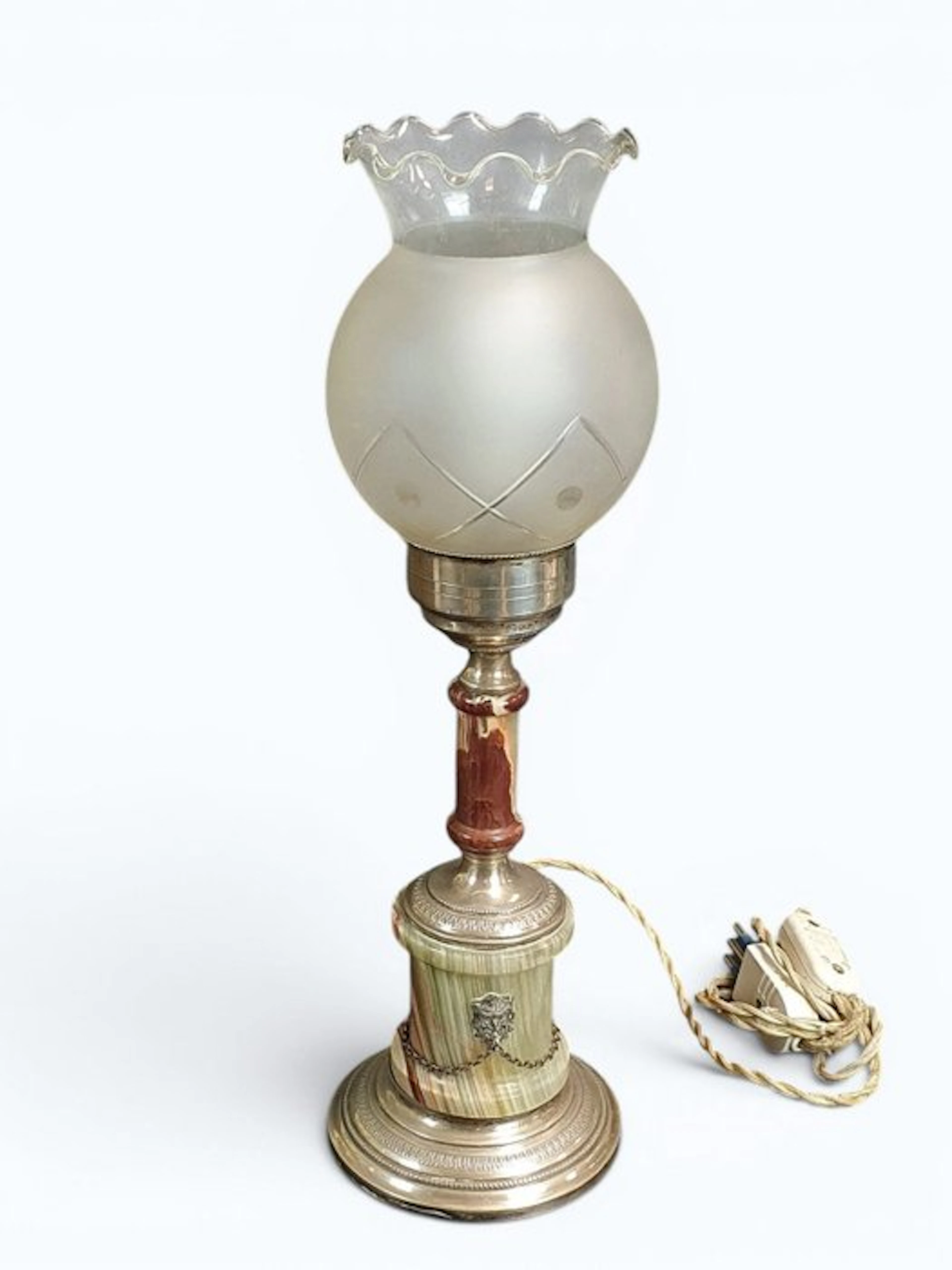 Table lamp - Silver, Onyx