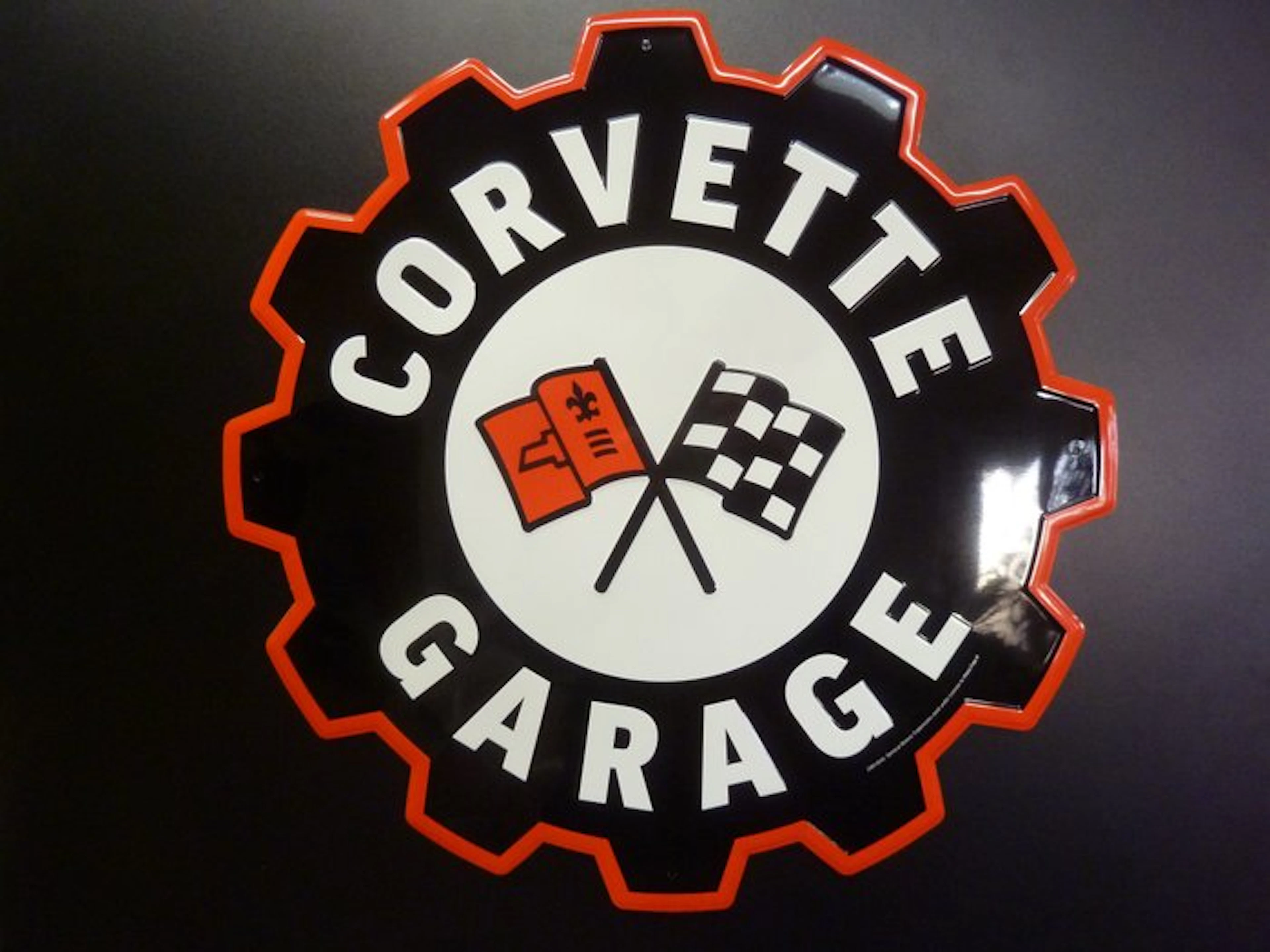 Sign - Corvette tin sign USA aluminum 60 cm logo XXL...