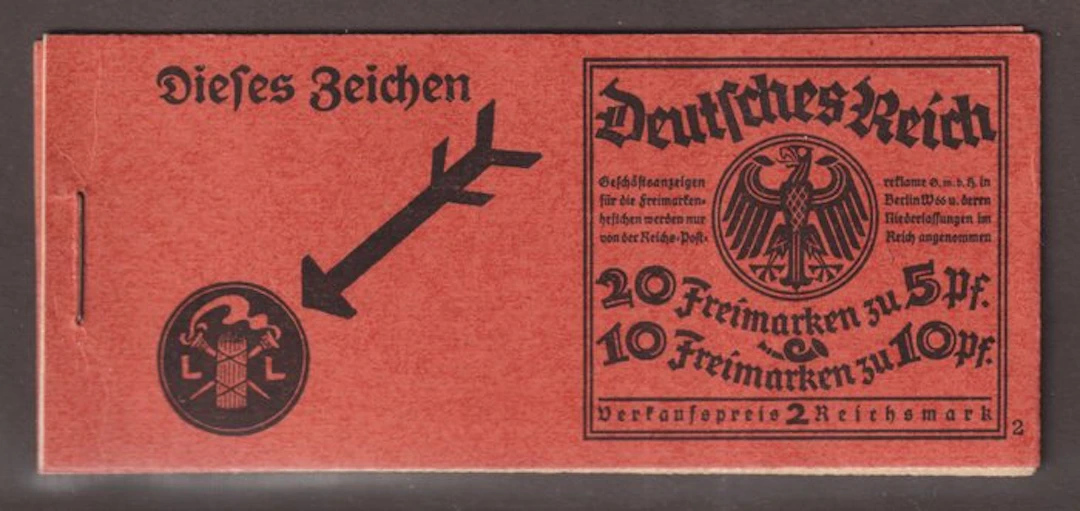 German Empire 1925 - German Reich MH 16 **,* Imperial Eagle 1925