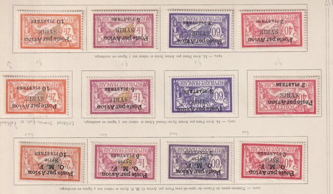 French Colony 1922/1937 - Poste Aérienne, superbe collection de timbres