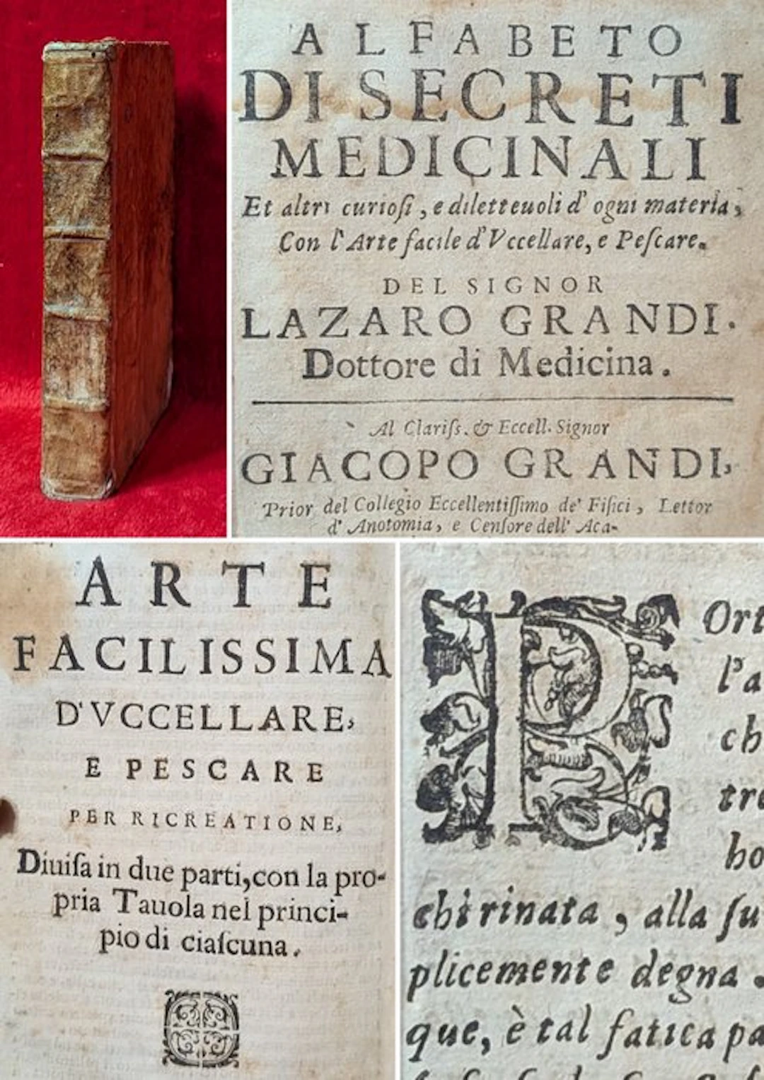 [FIRST EDITION] Lazaro Grandi - Alfabeto di secreti medicinali - 1679