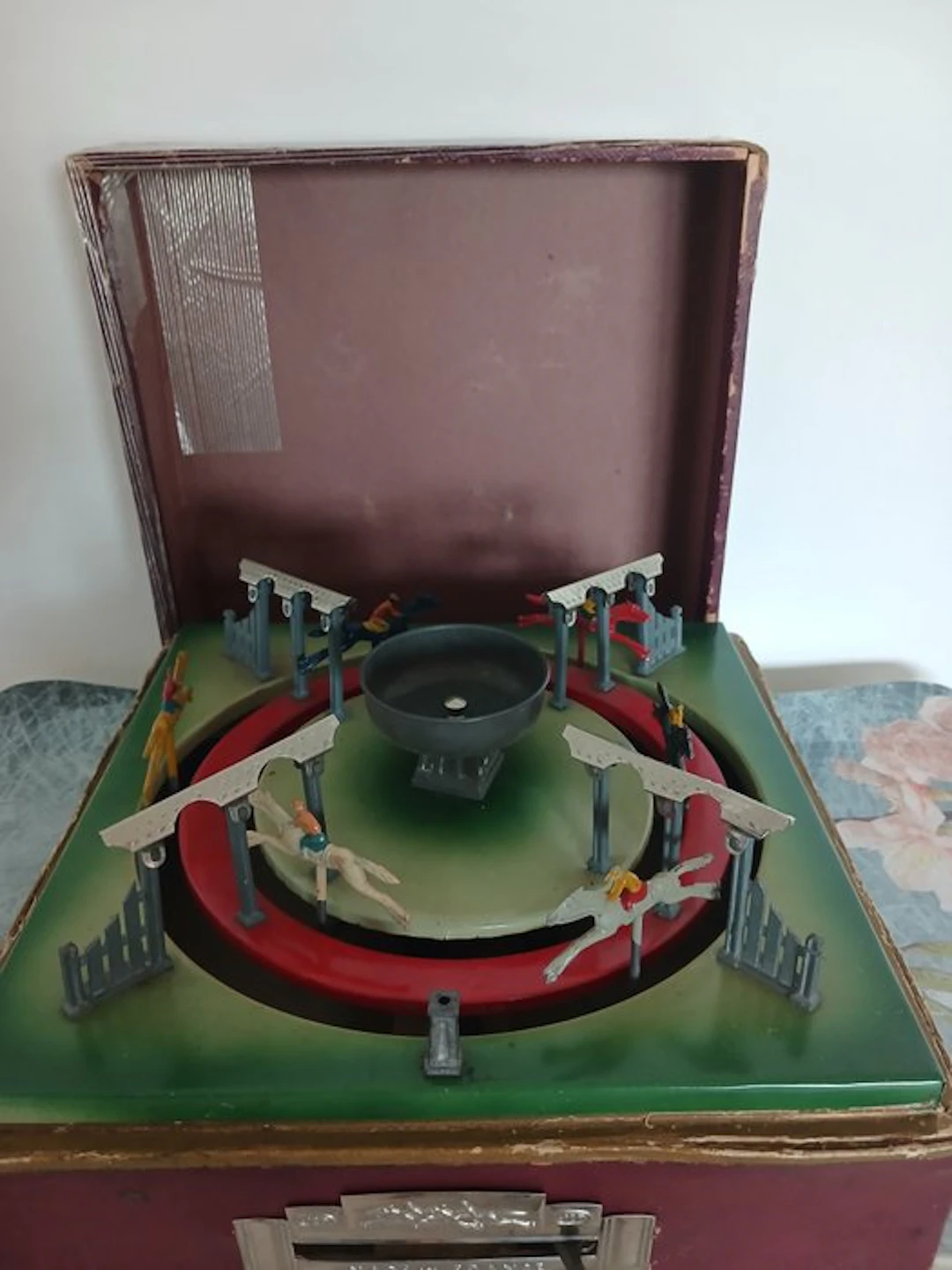 Jeu de Course - 1920 - antique mechanical horse racing game