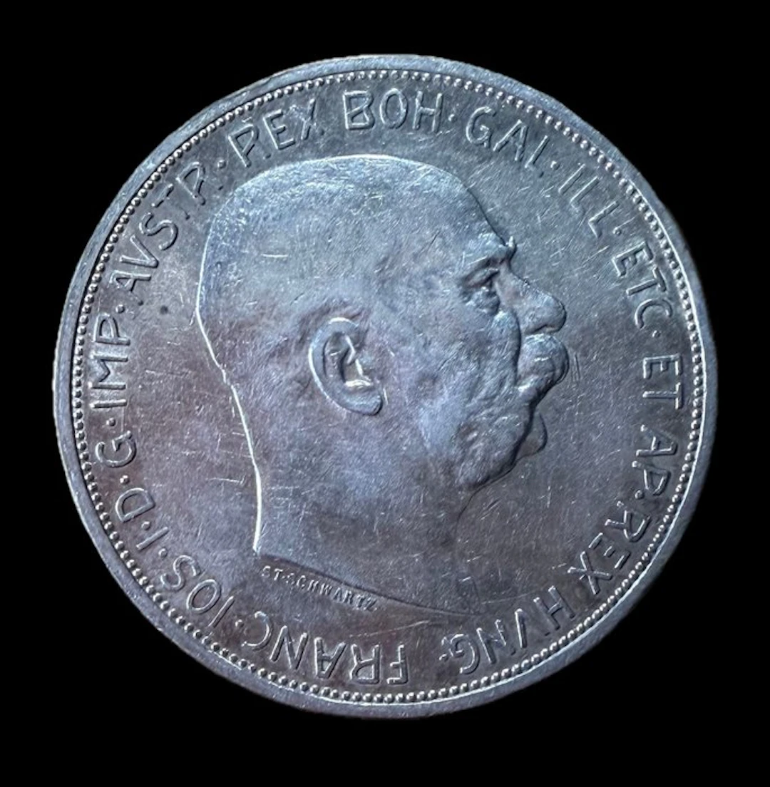 Austria. Franz Joseph I. 5 Corona 1909 / Schwartz (No reserve price)