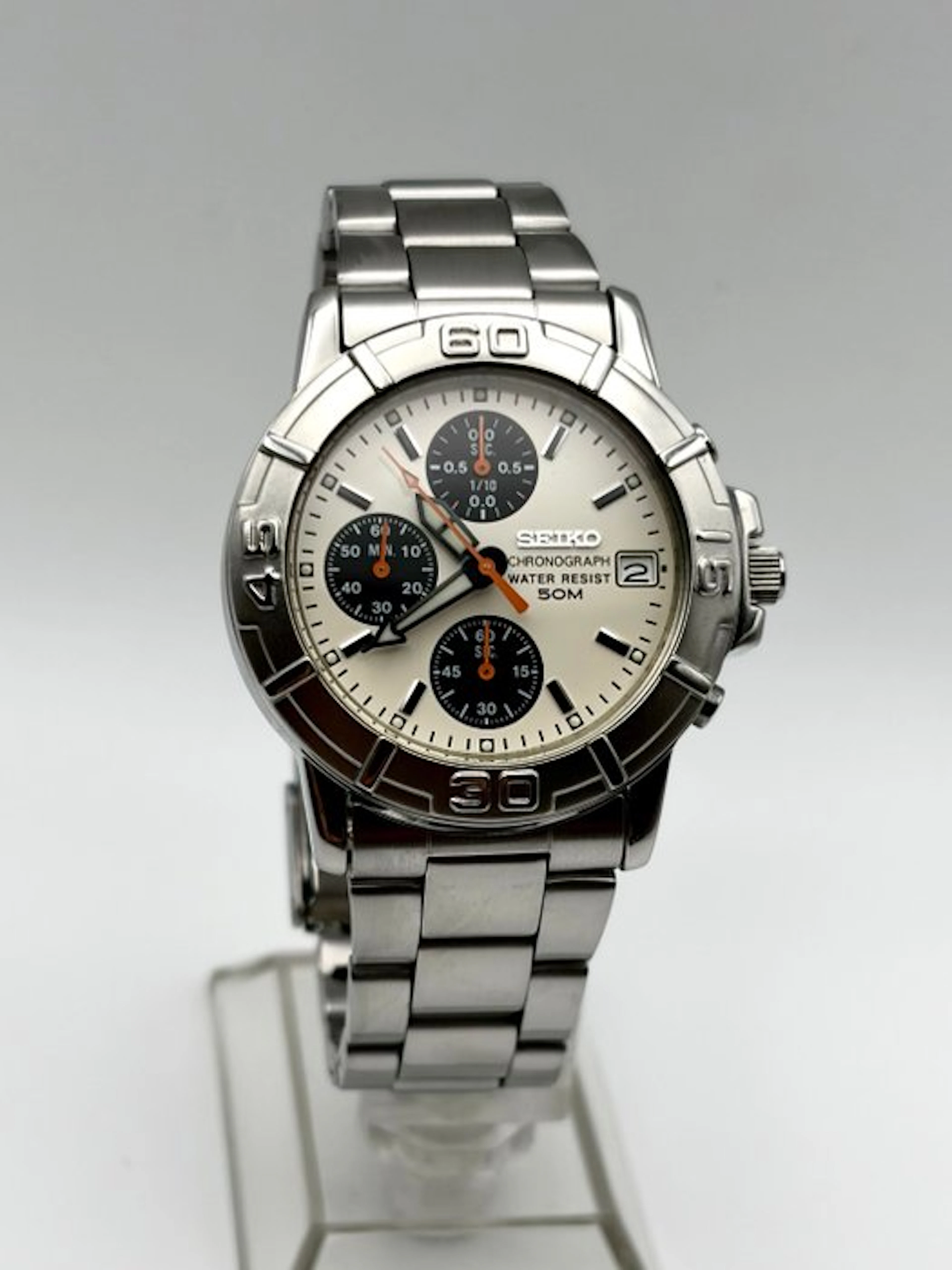 Seiko - Panda Dial 1/10 Second Chronograph - No reserve price - Men - 2000-2010