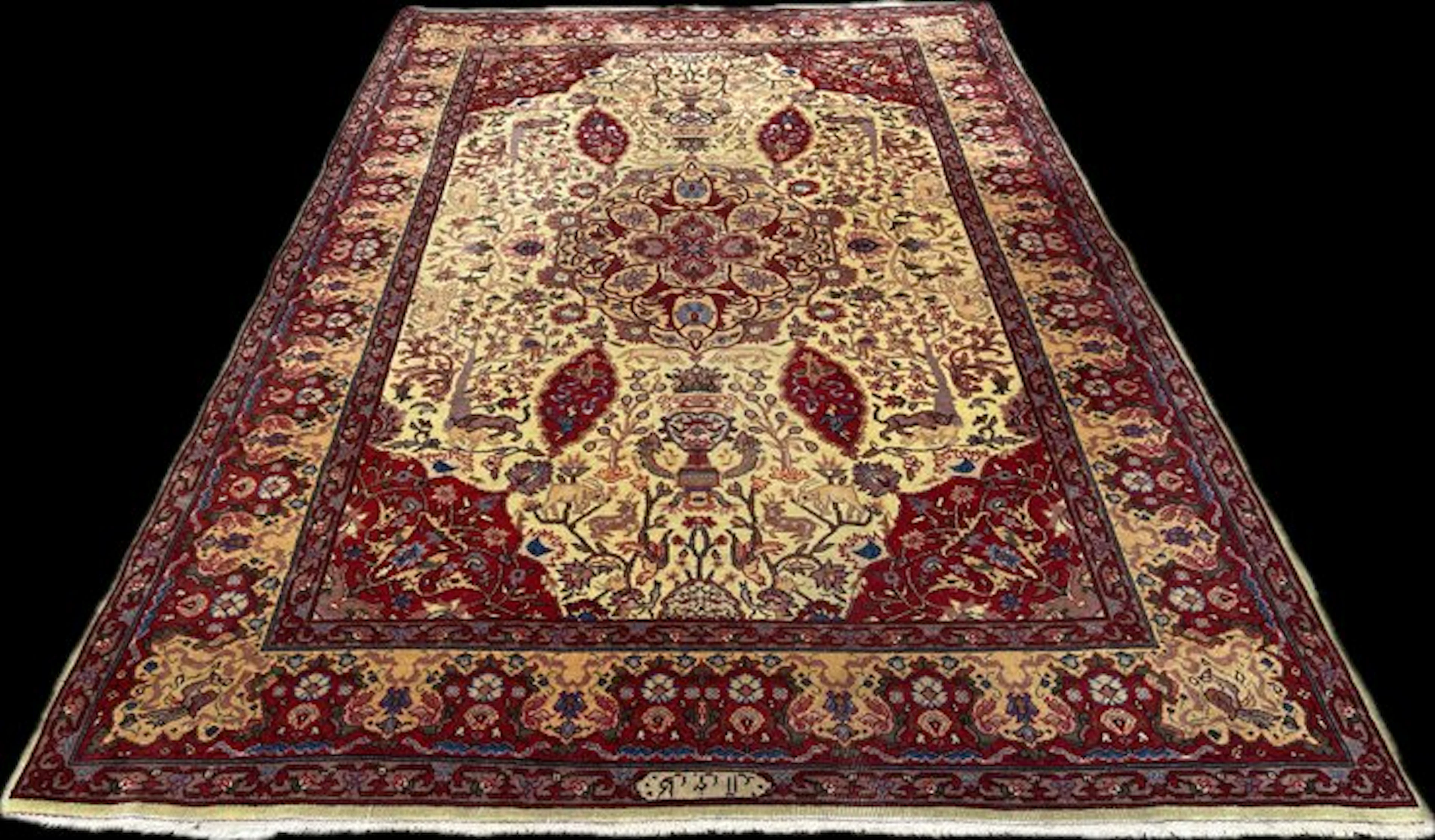 Vintage Kashmar rug - cleaned - hand-knotted - wool - Carpet - 294 cm - 200 cm