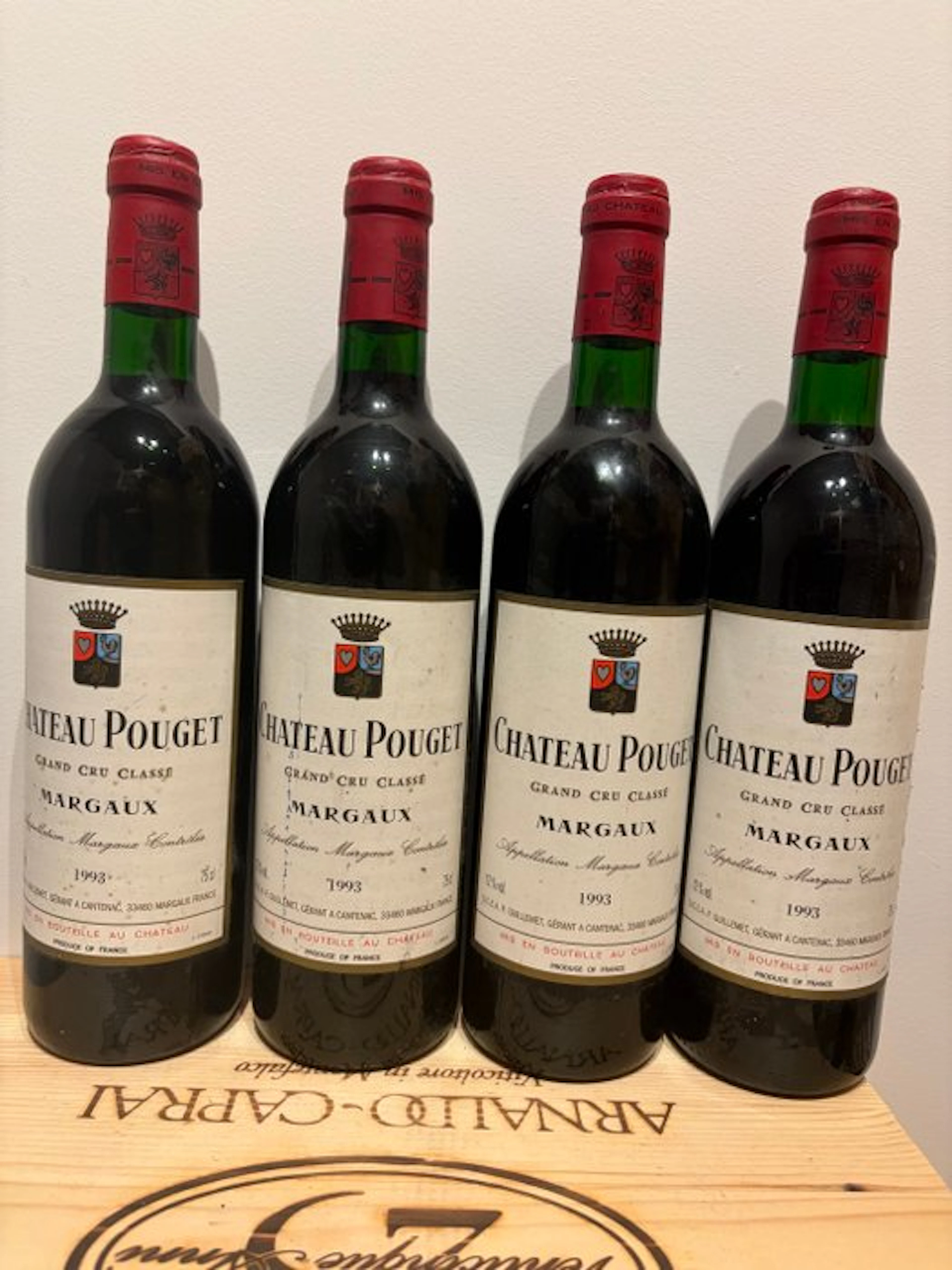 1993 Chateau Pouget - Margaux 4ème Grand Cru Classé - 4 Bottles (0.75L)