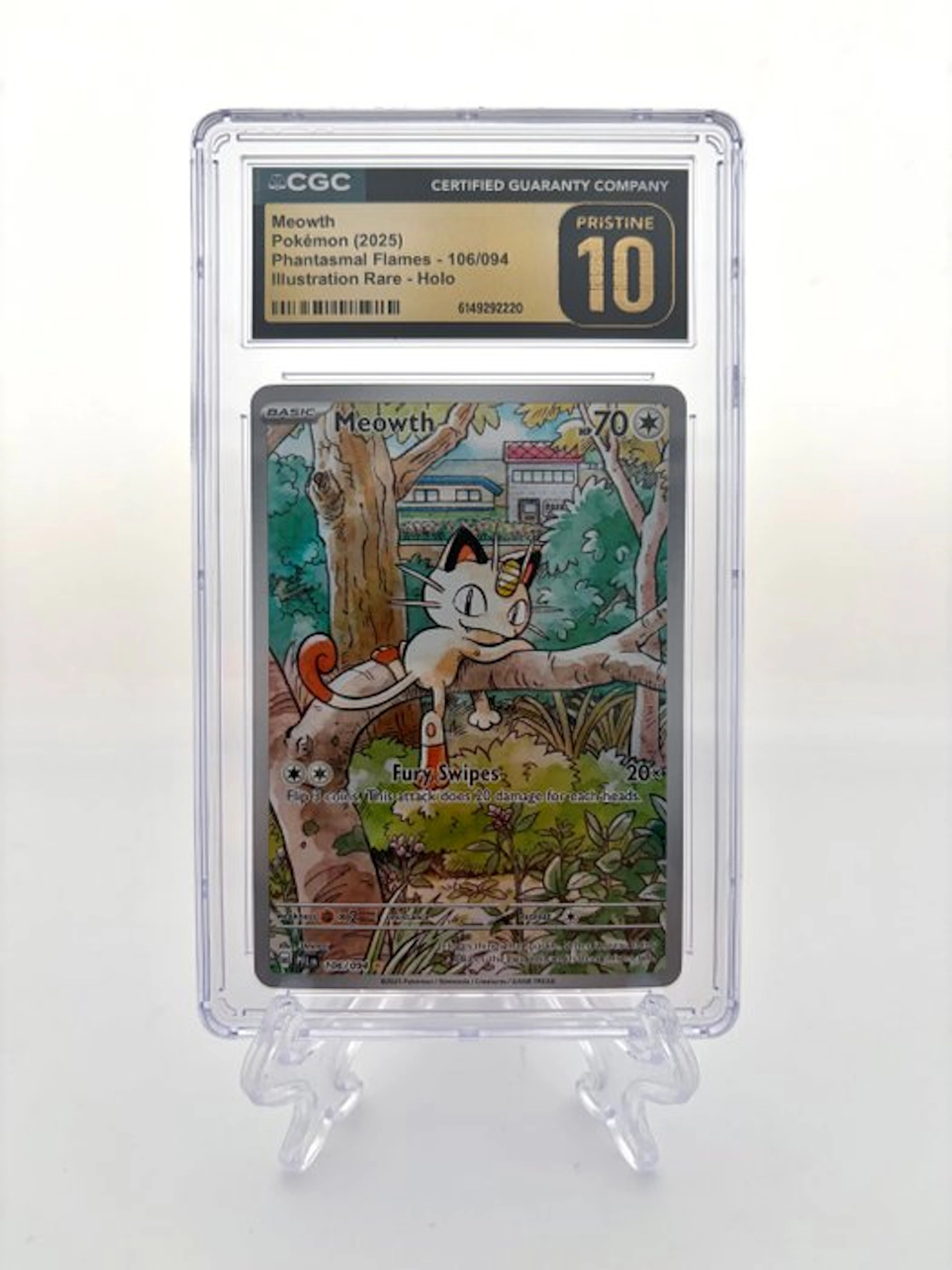 Pokémon - 1 Graded card - Meowth - Phantasmal Flames - 106/094 - CGC