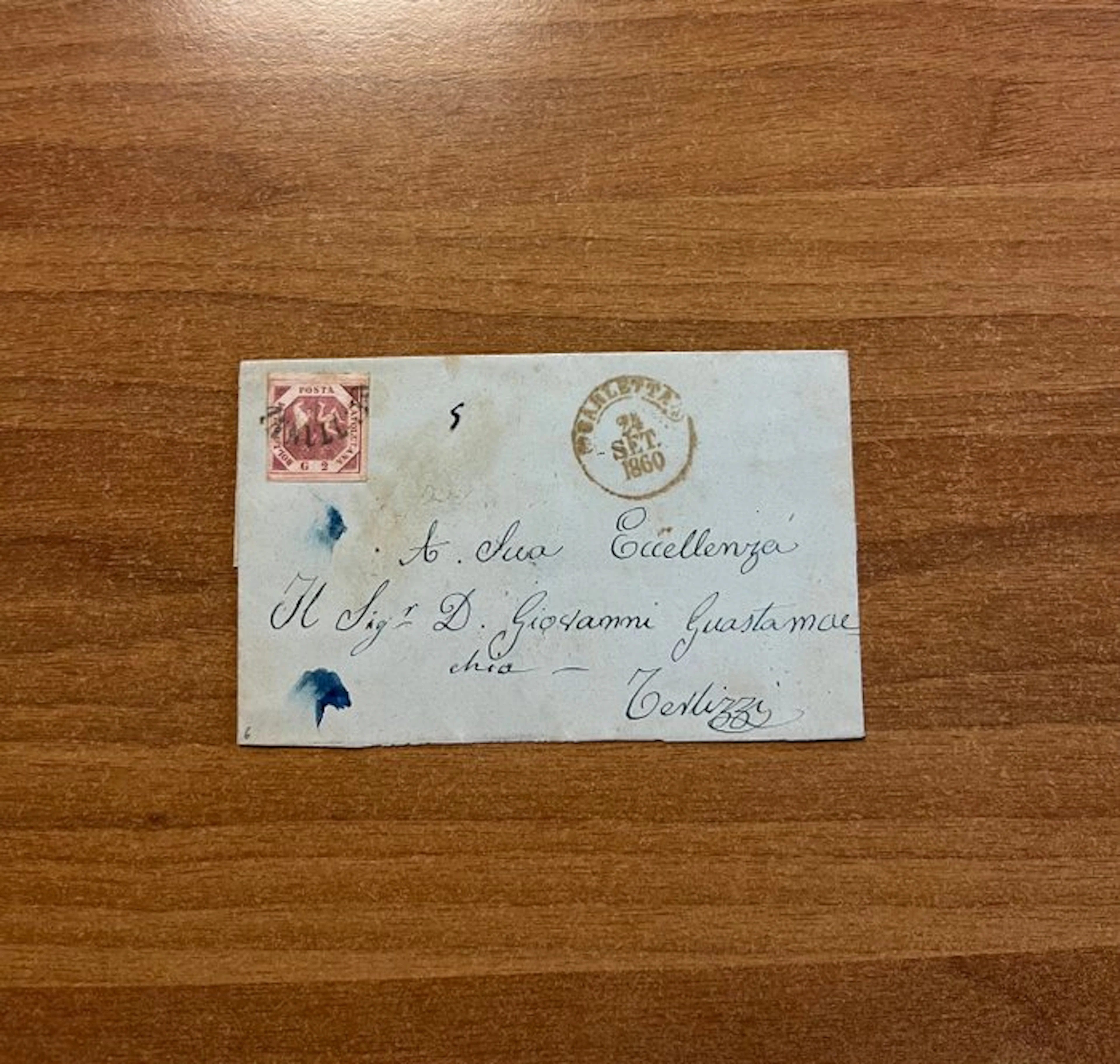 Italian Ancient States - Naples 1860 - Envelope sent in...