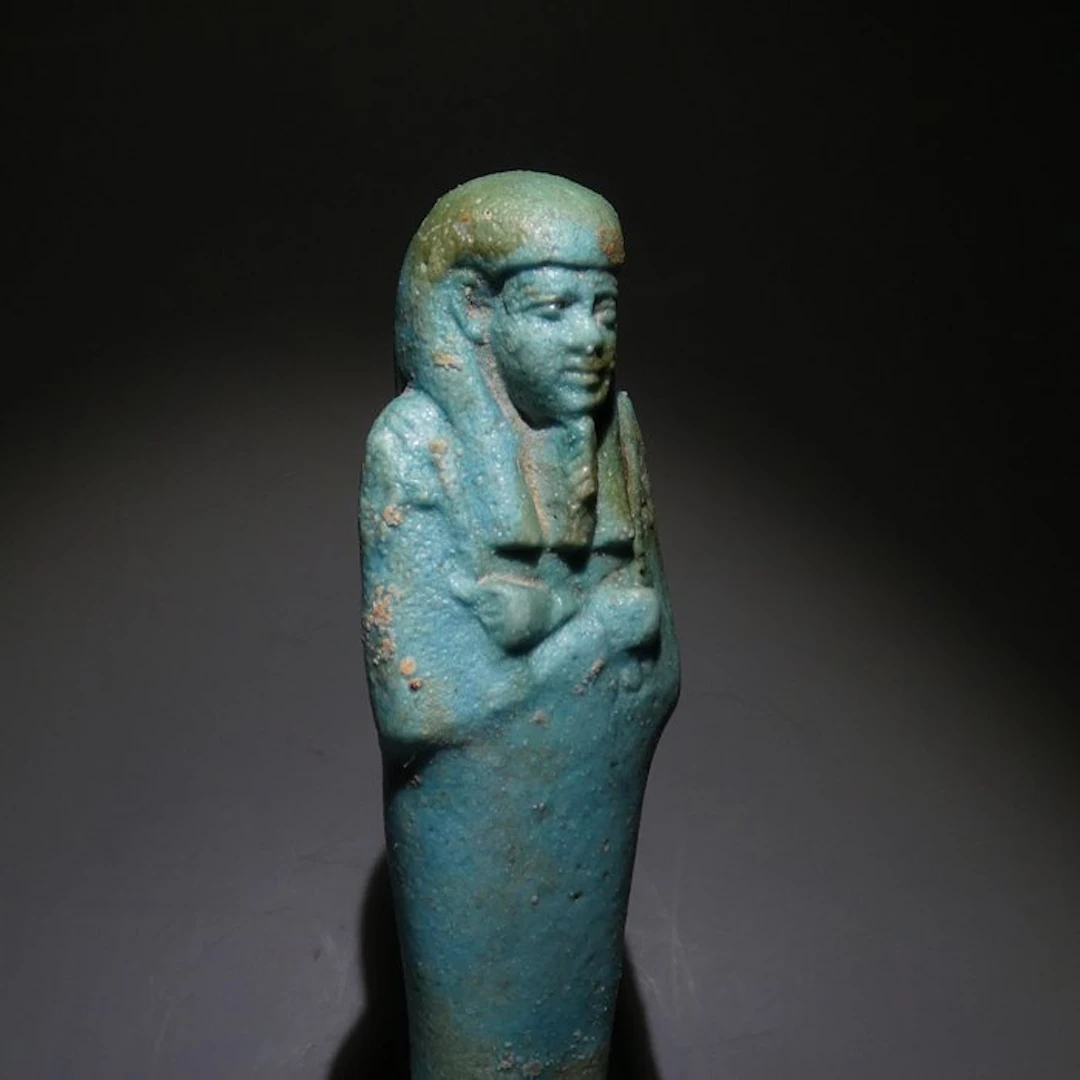 Ancient Egyptian Faience Fine big Shabti