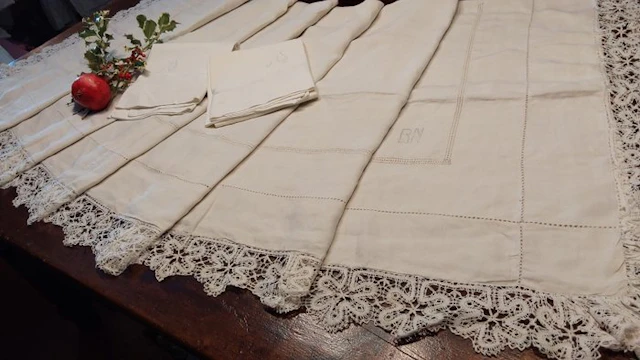 Bed sheet (3) - 230 cm - 270 cm - Ancient trousseaus