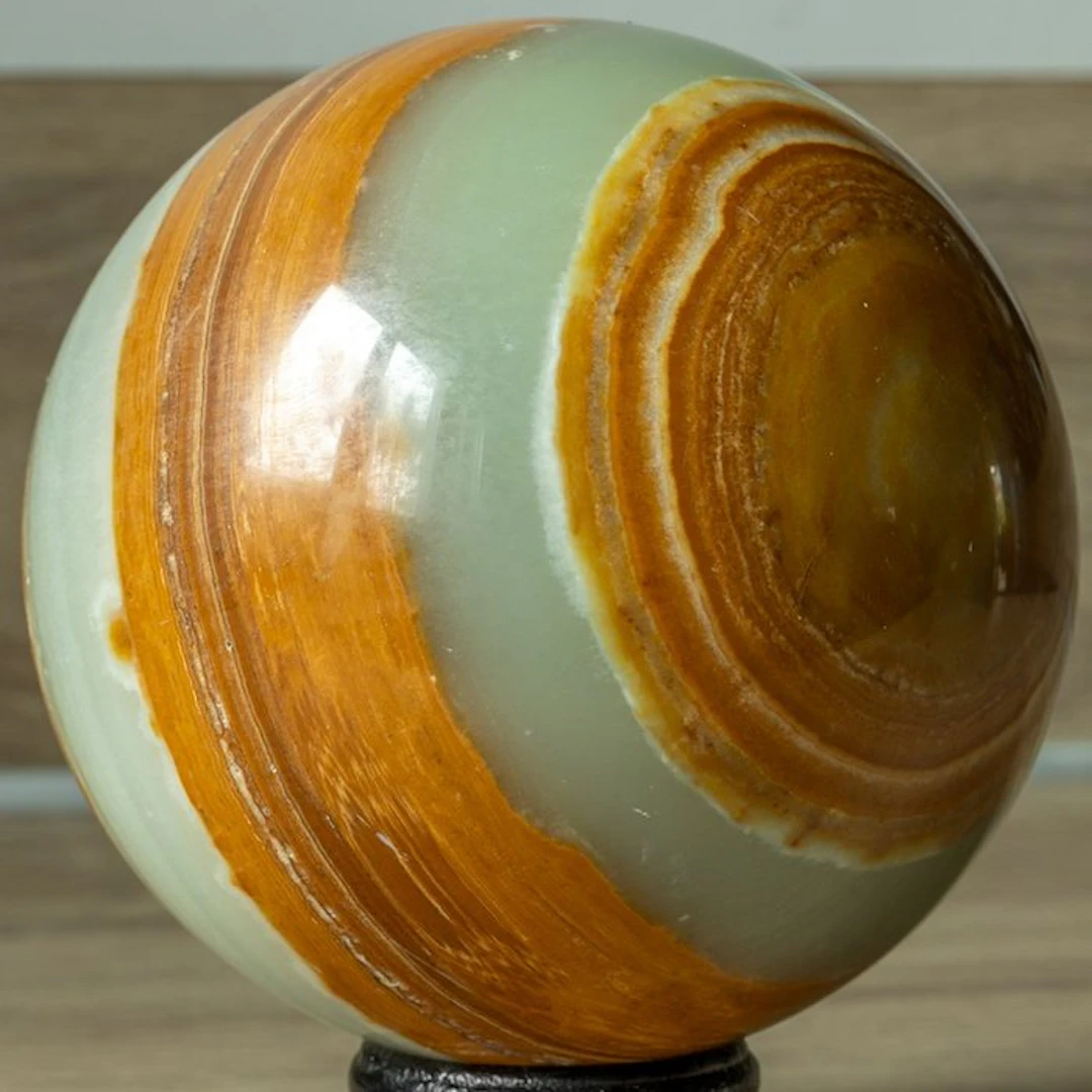 Afghan Jade Fine polished Afghan Jade sphere - Height...