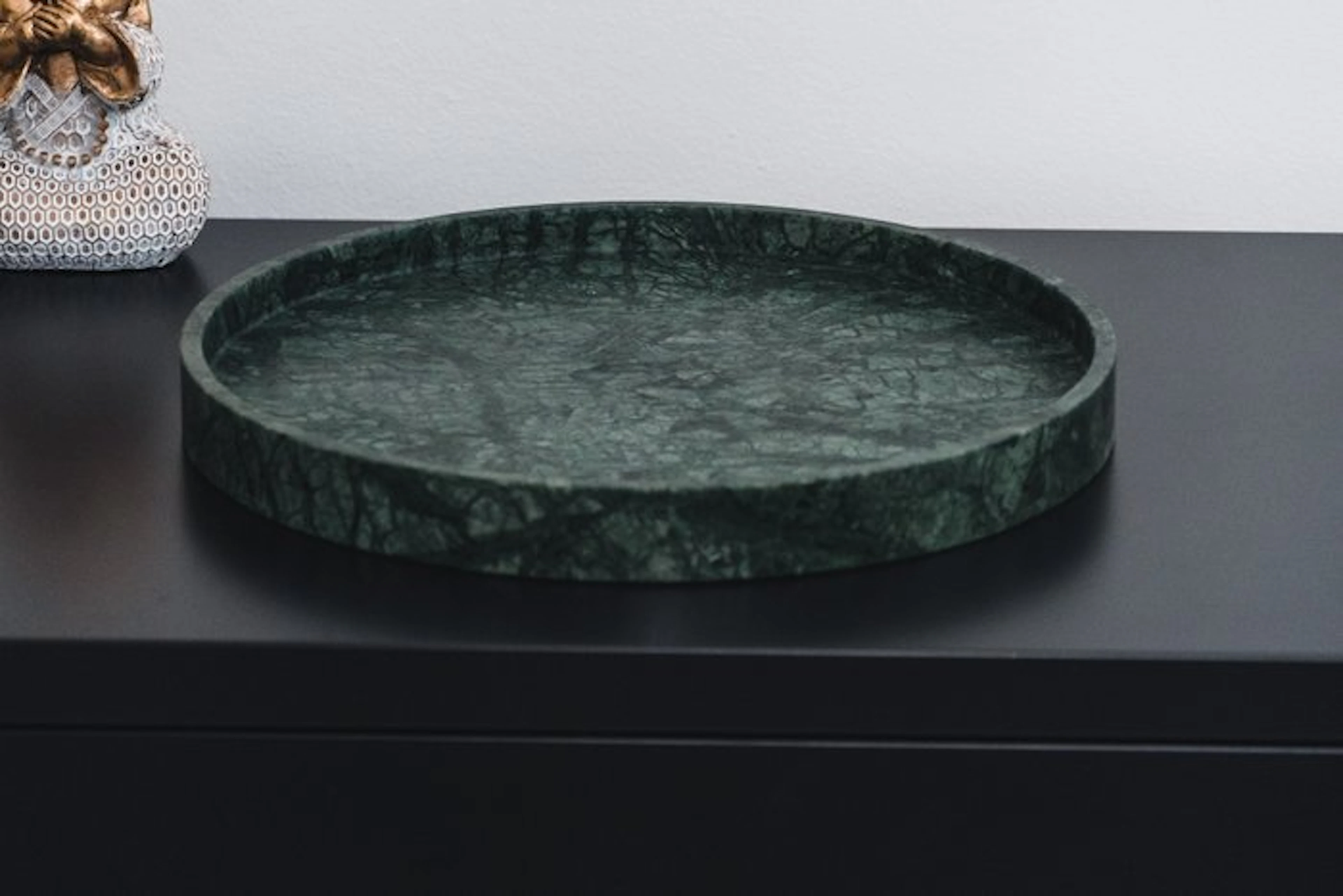 TM DESIGN - Centrepiece - Green Guatemala marble