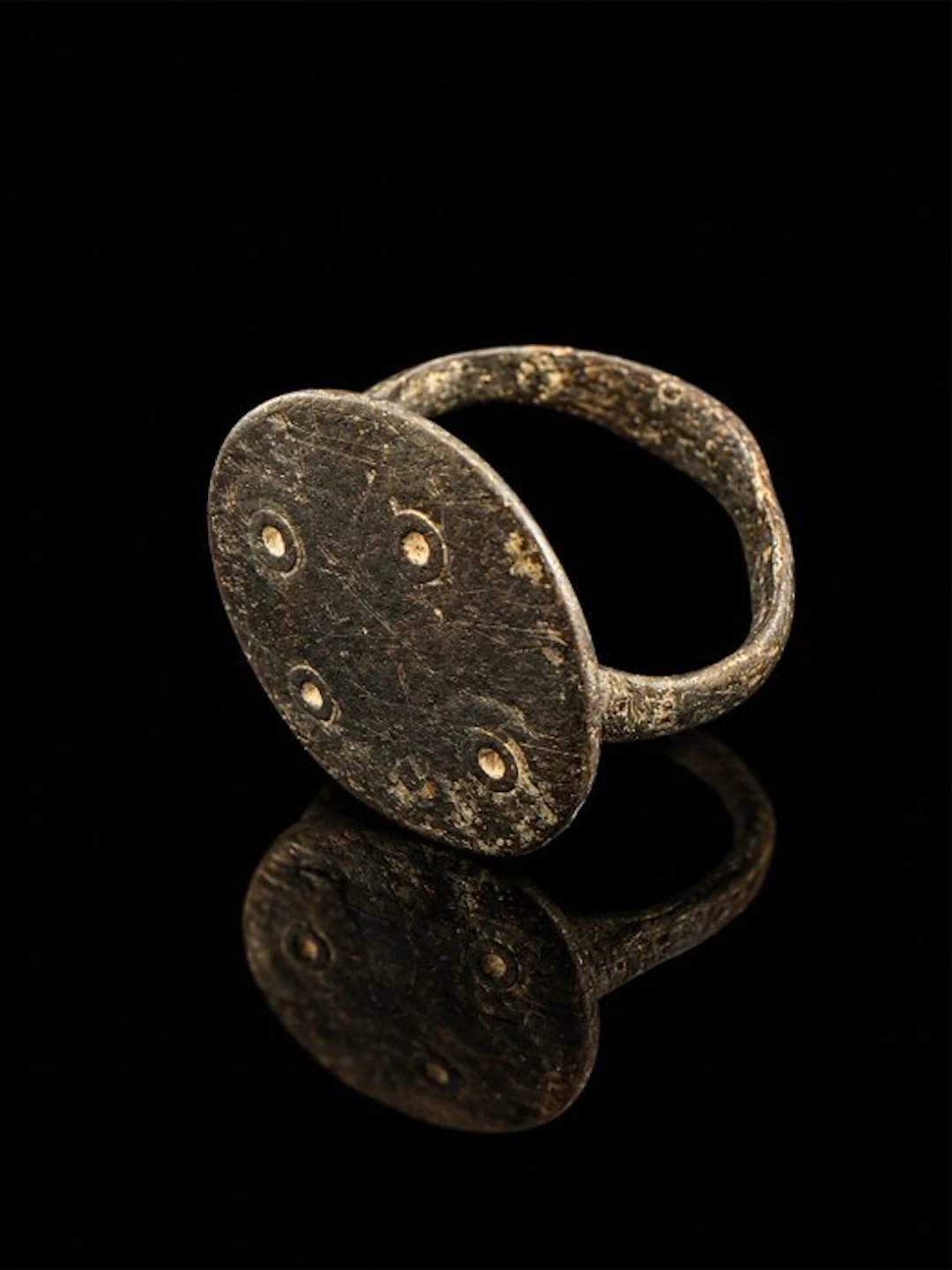 Byzantine Bronze Byzantine–Medieval Bronze Ring with...