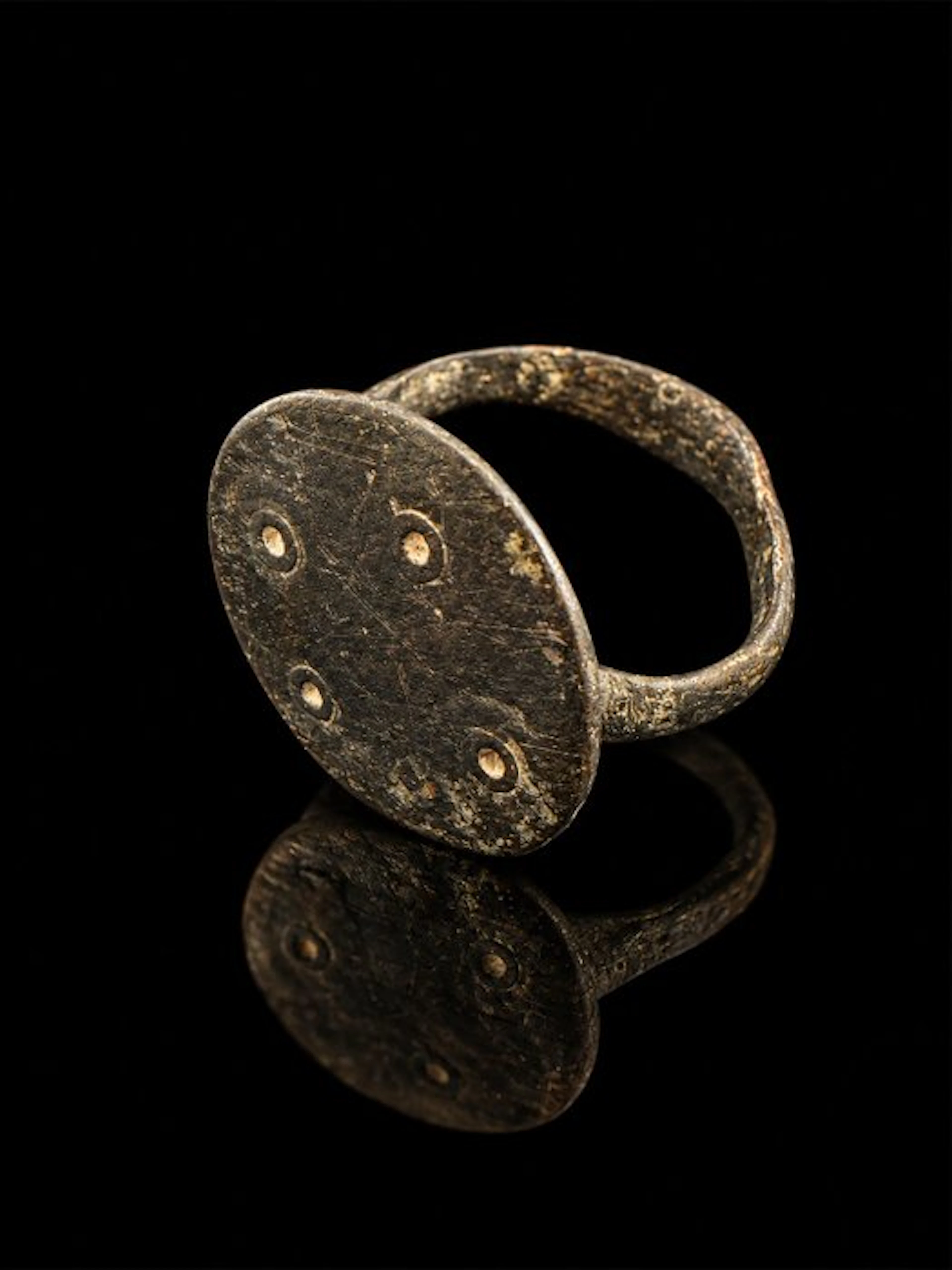 Byzantine Bronze Byzantine–Medieval Bronze Ring with...