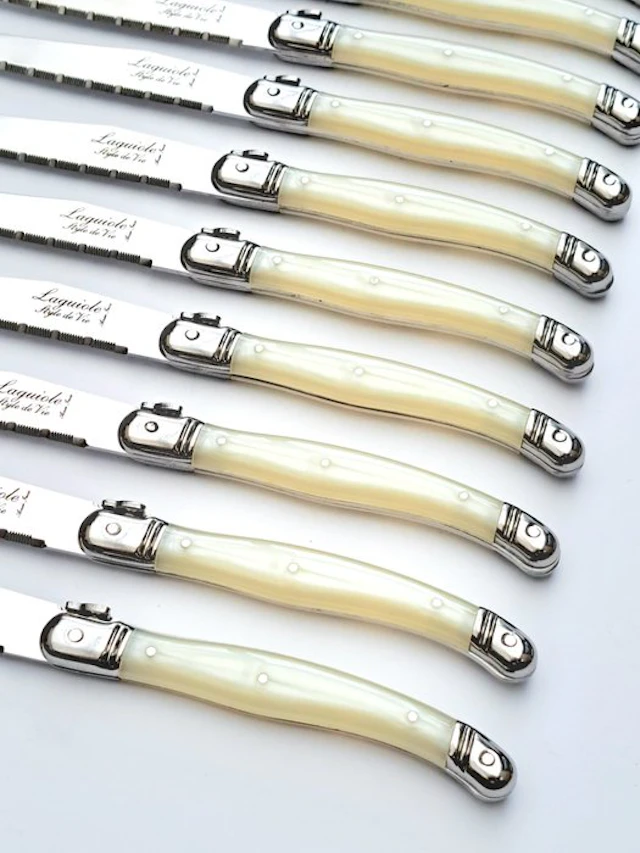 Laguiole - 12x Steak Knives - Pearl - style de - Table...