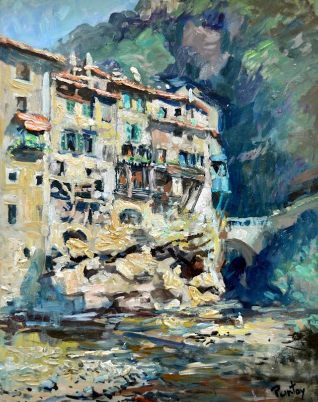Henri Pontoy (1888-1968) - Village de Pont-en-Royans, Isère