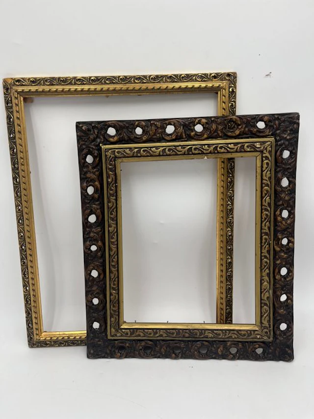 Frame (2) - Wood - Pair of antique frames