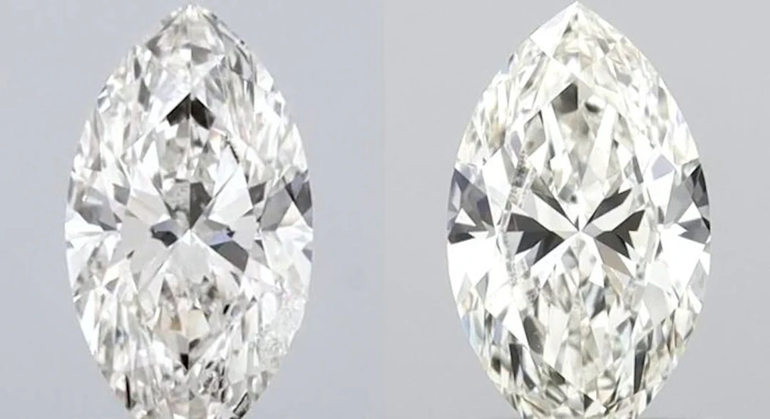 No reserve price - 2 pcs Diamond (Natural) - 0.80 ct - Marquise - H - VVS2