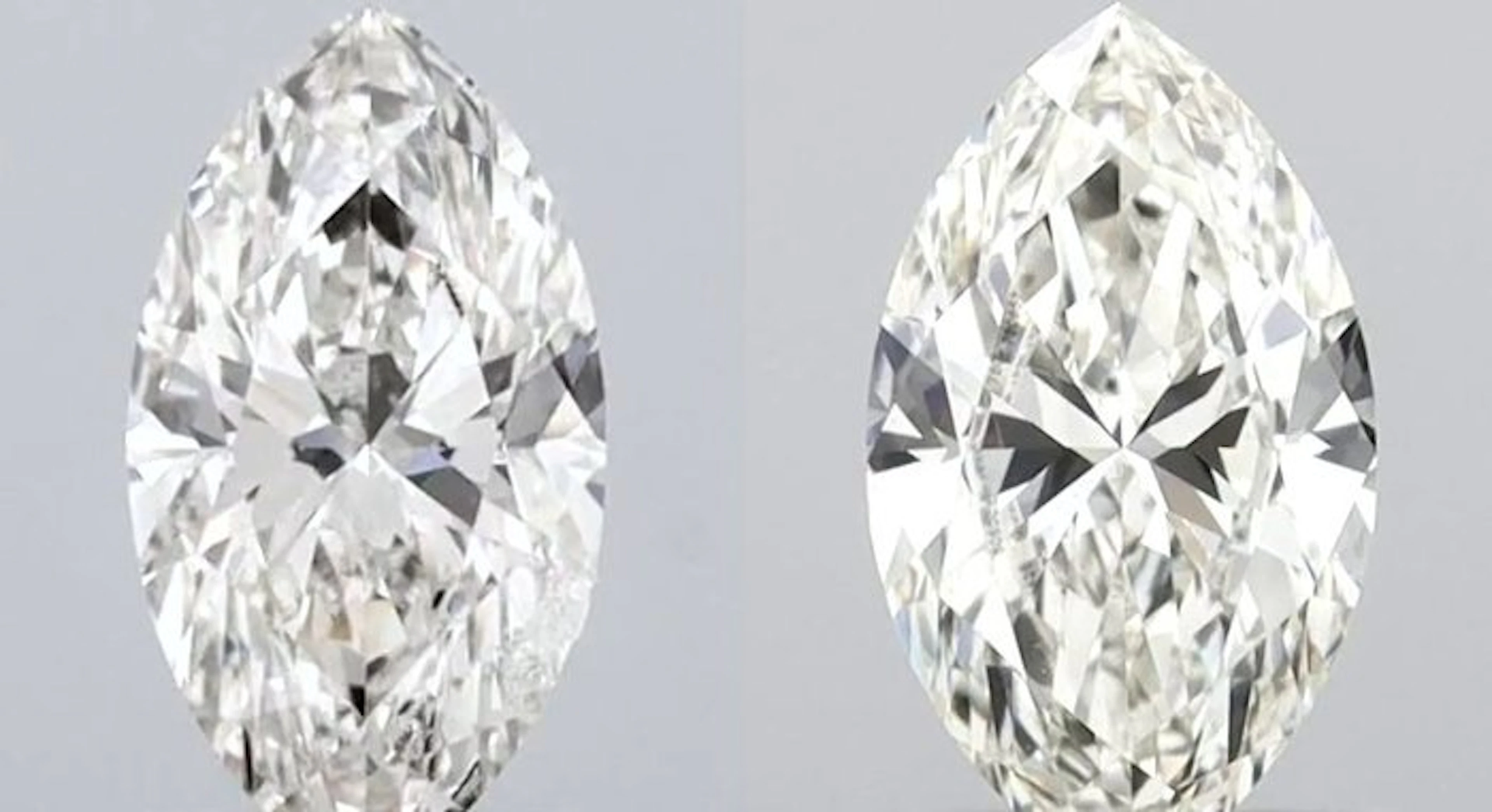 No reserve price - 2 pcs Diamond (Natural) - 0.80 ct - Marquise - H - VVS2