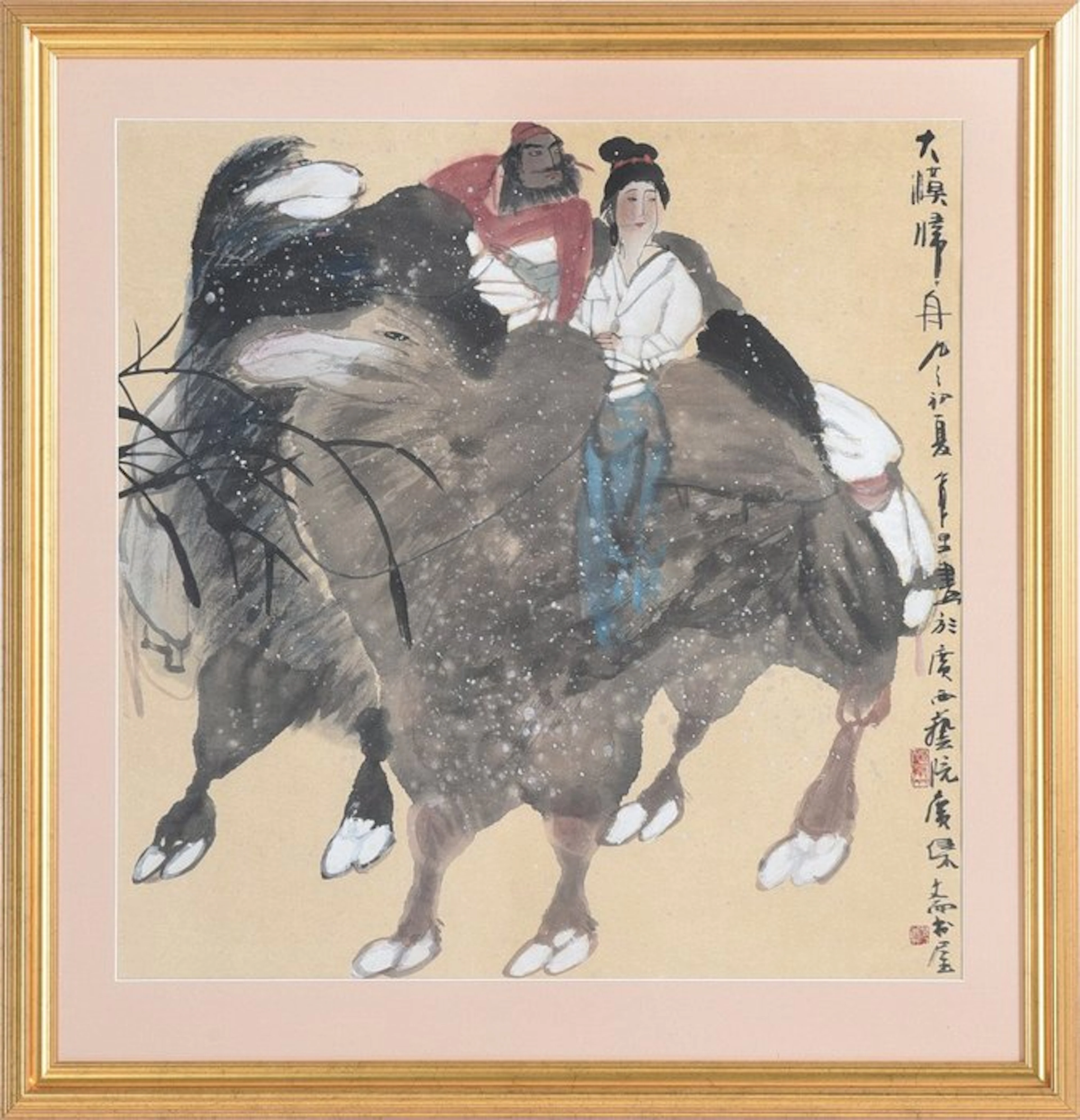 Camel Caravans in the Desert - Zheng Junli - China