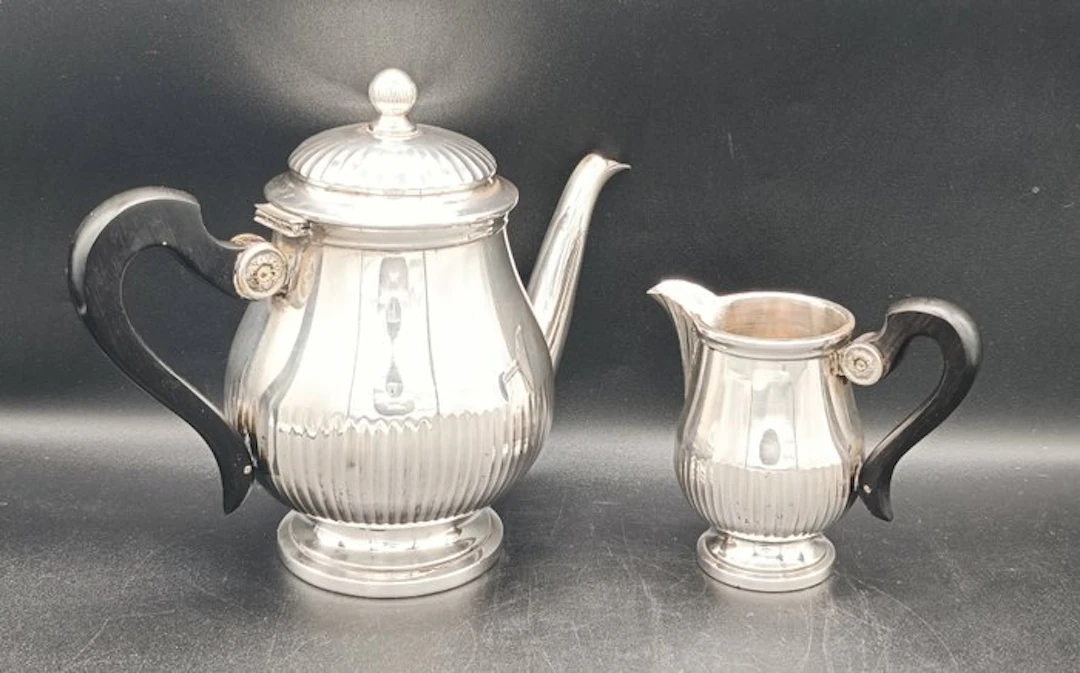 Christofle, No Reserve - Teapot (2) - Silverplated - Teapot and milk jug