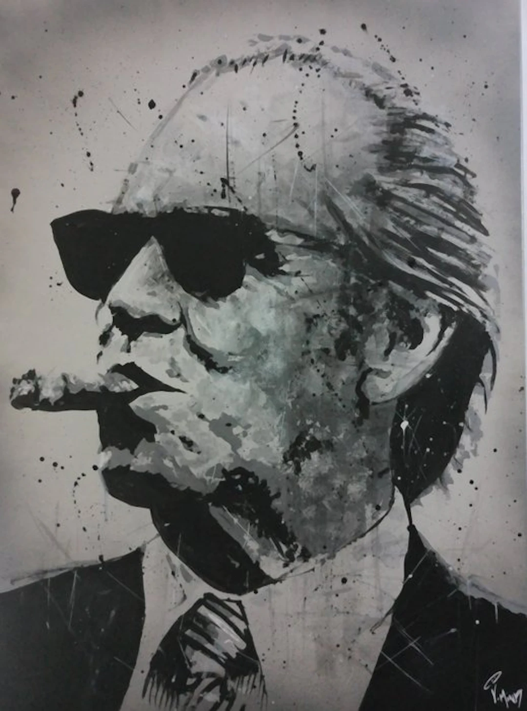 Jack Nicholson - painting - handpainted and signed - by...