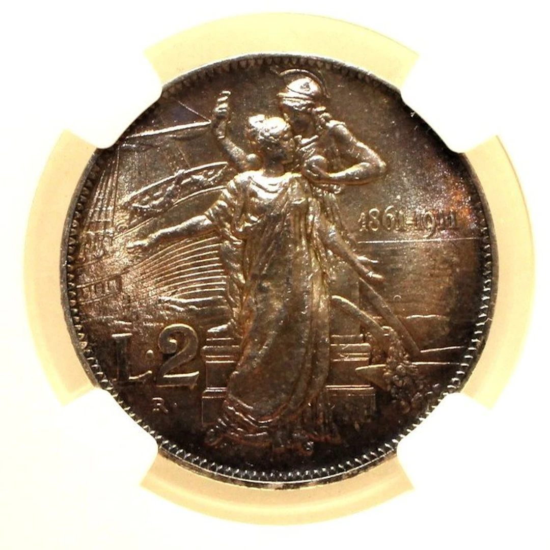Italy, Kingdom Vittorio Emanuele III. 2 Lire 1911