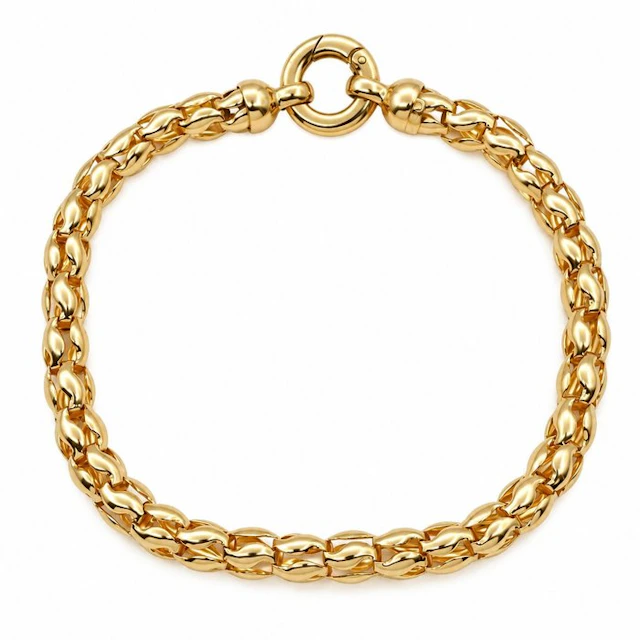 Bracelet - 18 kt. Yellow gold - Handmade - Made in Italy