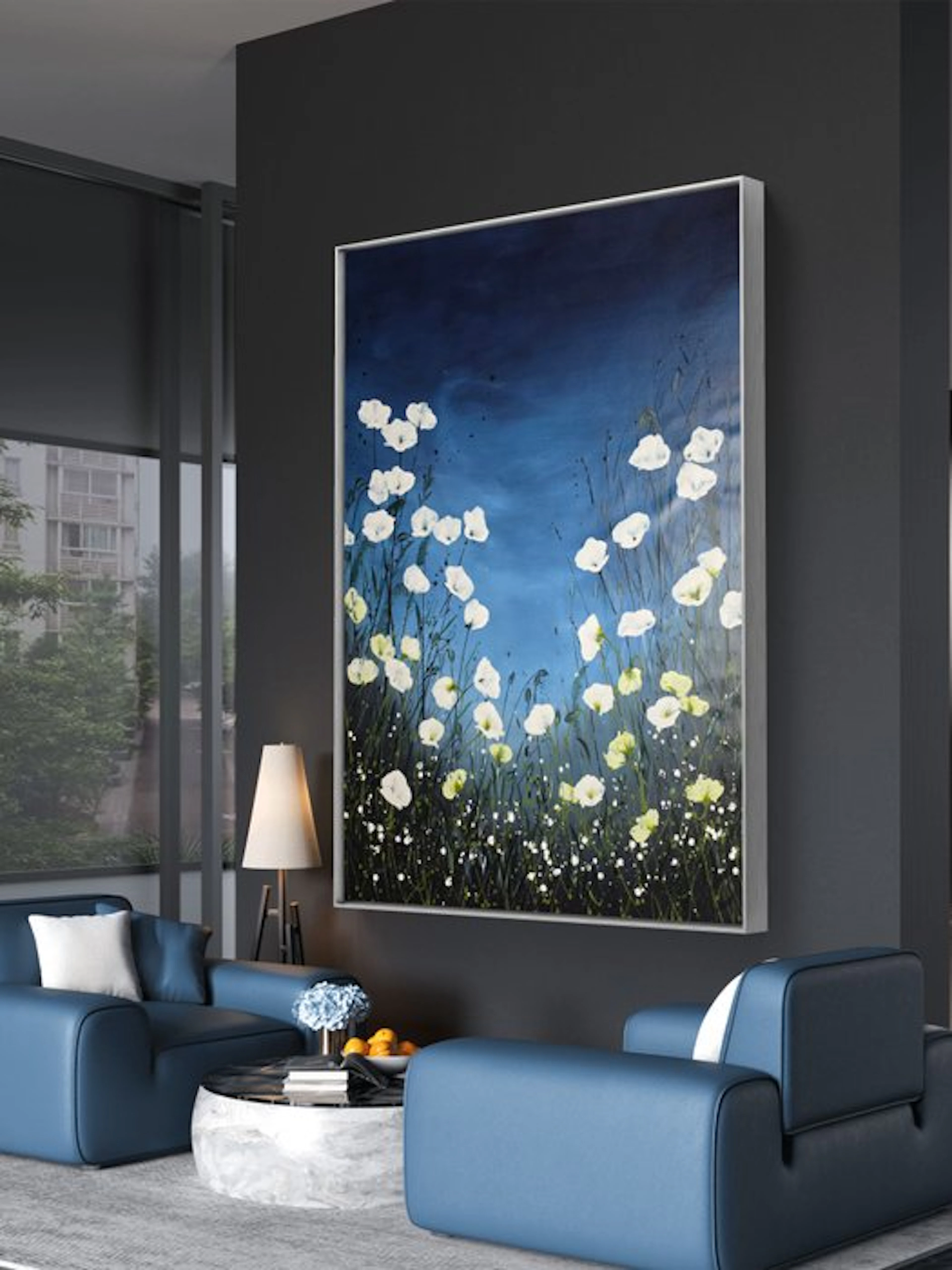Alla Faber - Blossoms in Blue. Serie: Poppies XXL