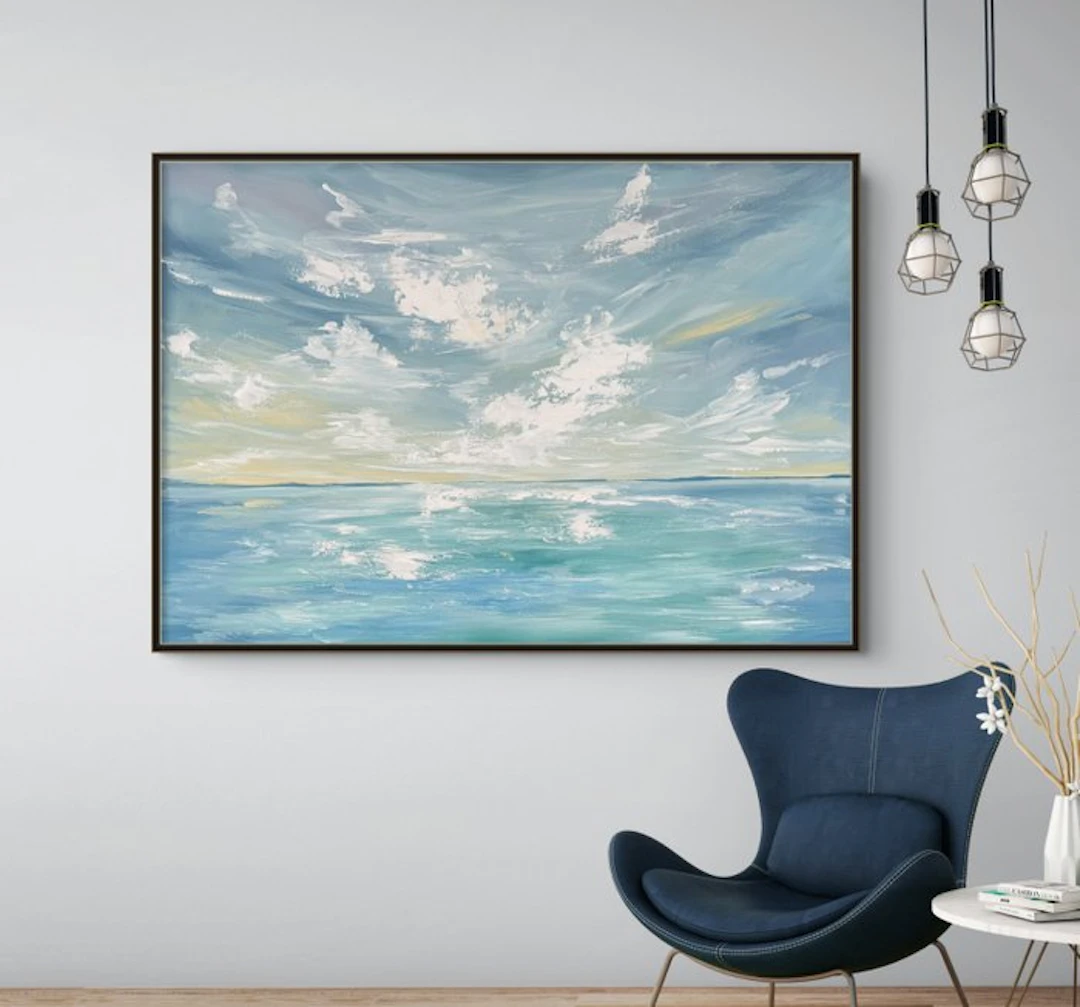 Irina Morisch - Ocean light Nr.2 -XXL original seascape artwork on linen-