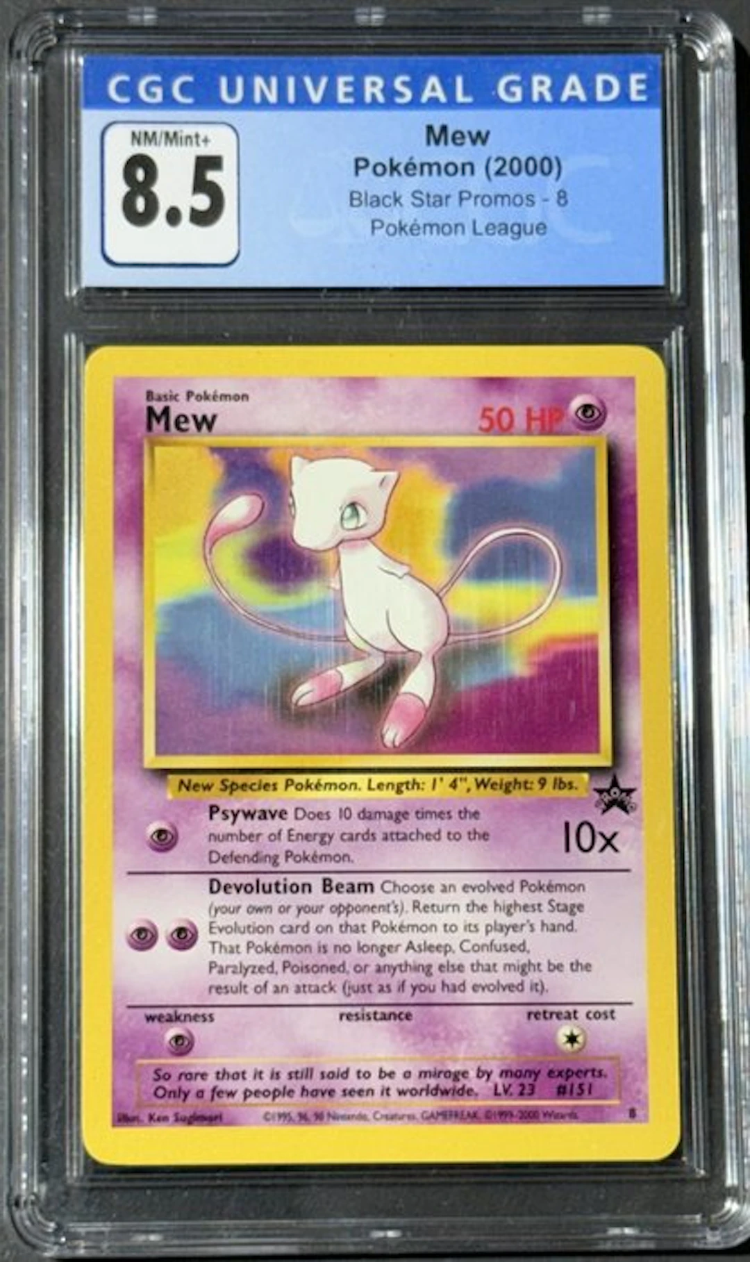 Pokémon - 1 Graded card - Mew, Black Star Promos (2000) - CGC 8.5