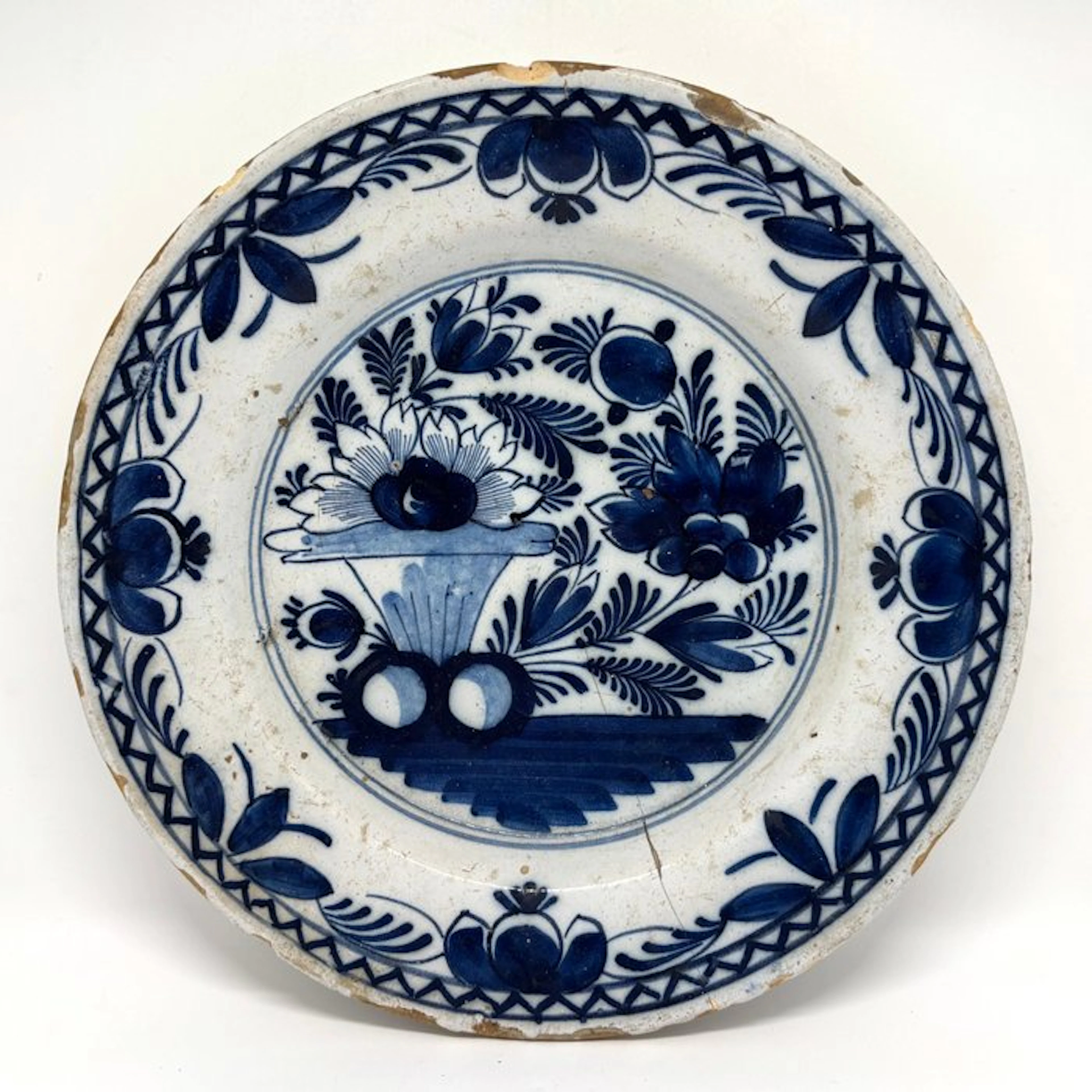 Schotel 18e eeuw - Delfts blauw ( Faience ) met...