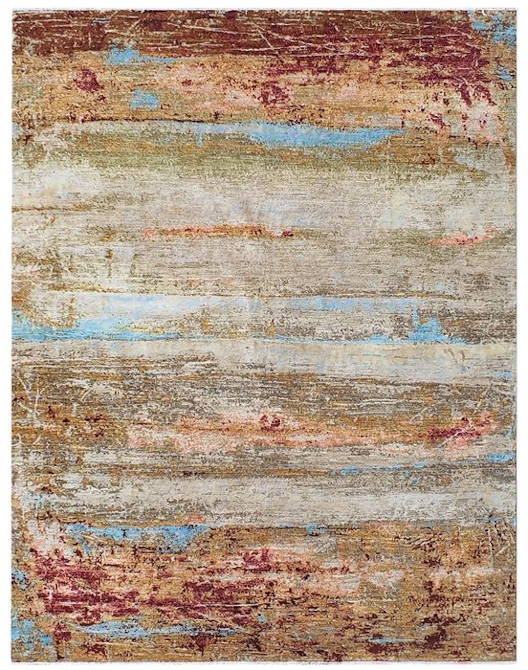 Hand-knotted designer rug made of wool & silk – Very fine...