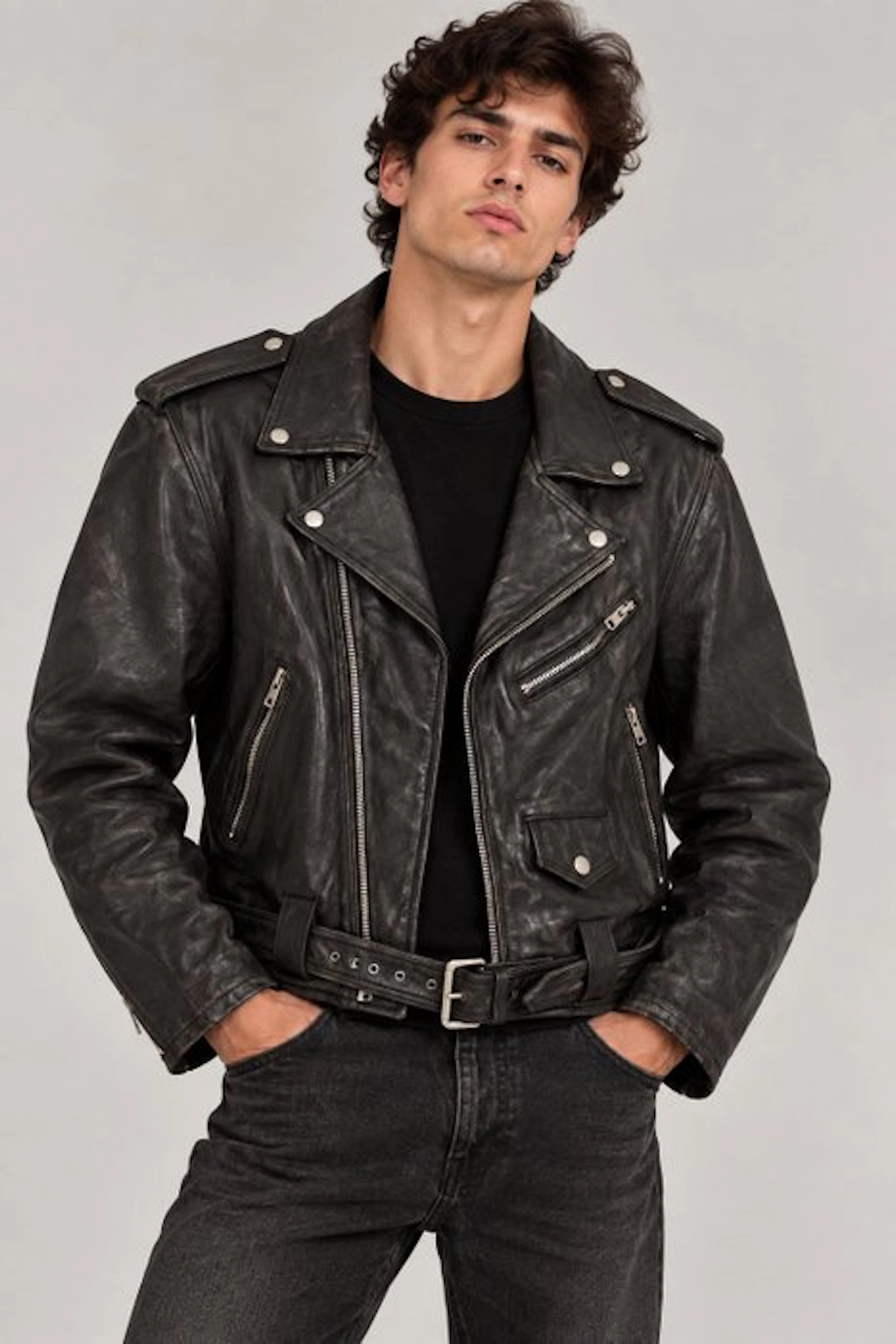 Vintage 90’ Chiodo Biker Full Black - Jacket - Vintage