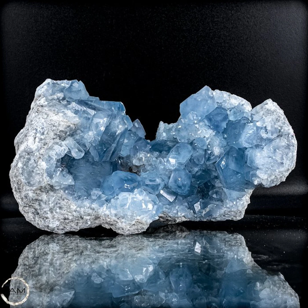 Natural celestite druzy from Madagascar – Heavenly beauty...