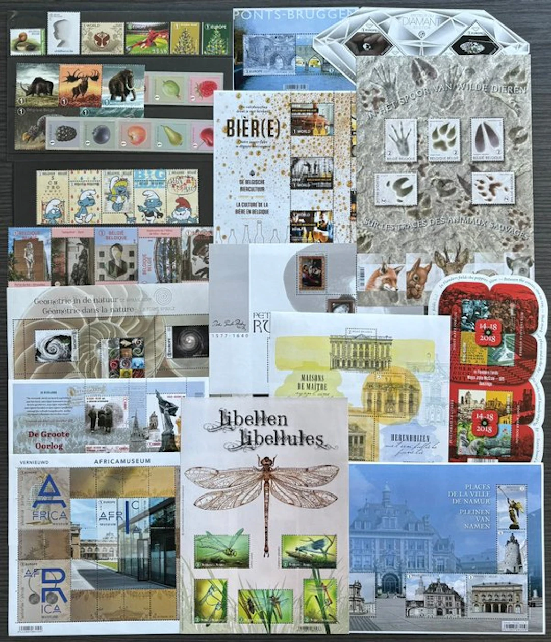 Belgium 2018 - Complete 2018 issue, all stamps, blocks and booklets as per DAVO