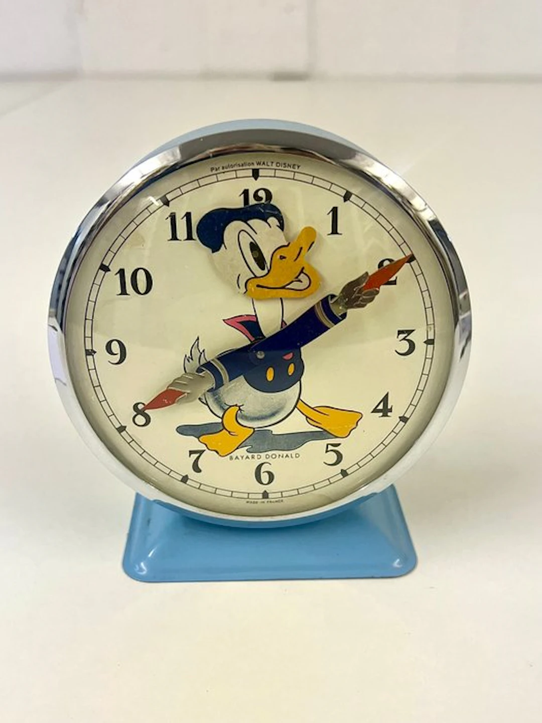 Donald Duck - 1 Disney Alarm Clock - Bayard France Disney Clocks - 1969