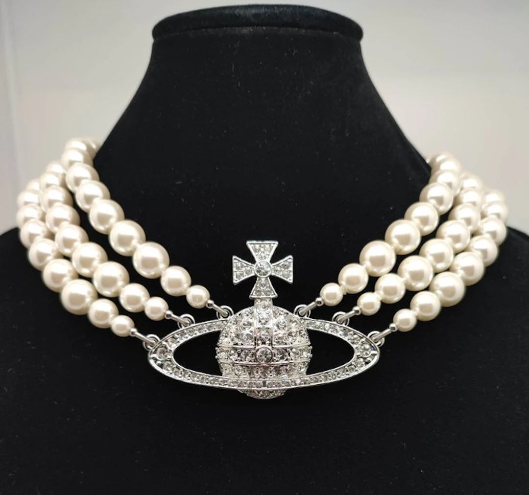 Vivienne Westwood - Silver - Necklace - Pearl Orb, with box/paper
