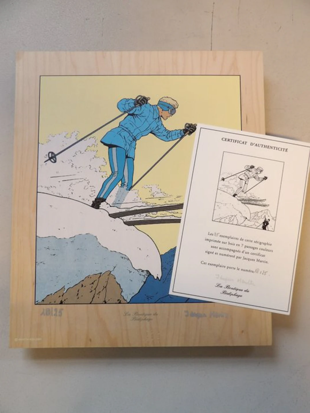 Le Franc - De Giftige Sneeuw - zeefdruk op hout...