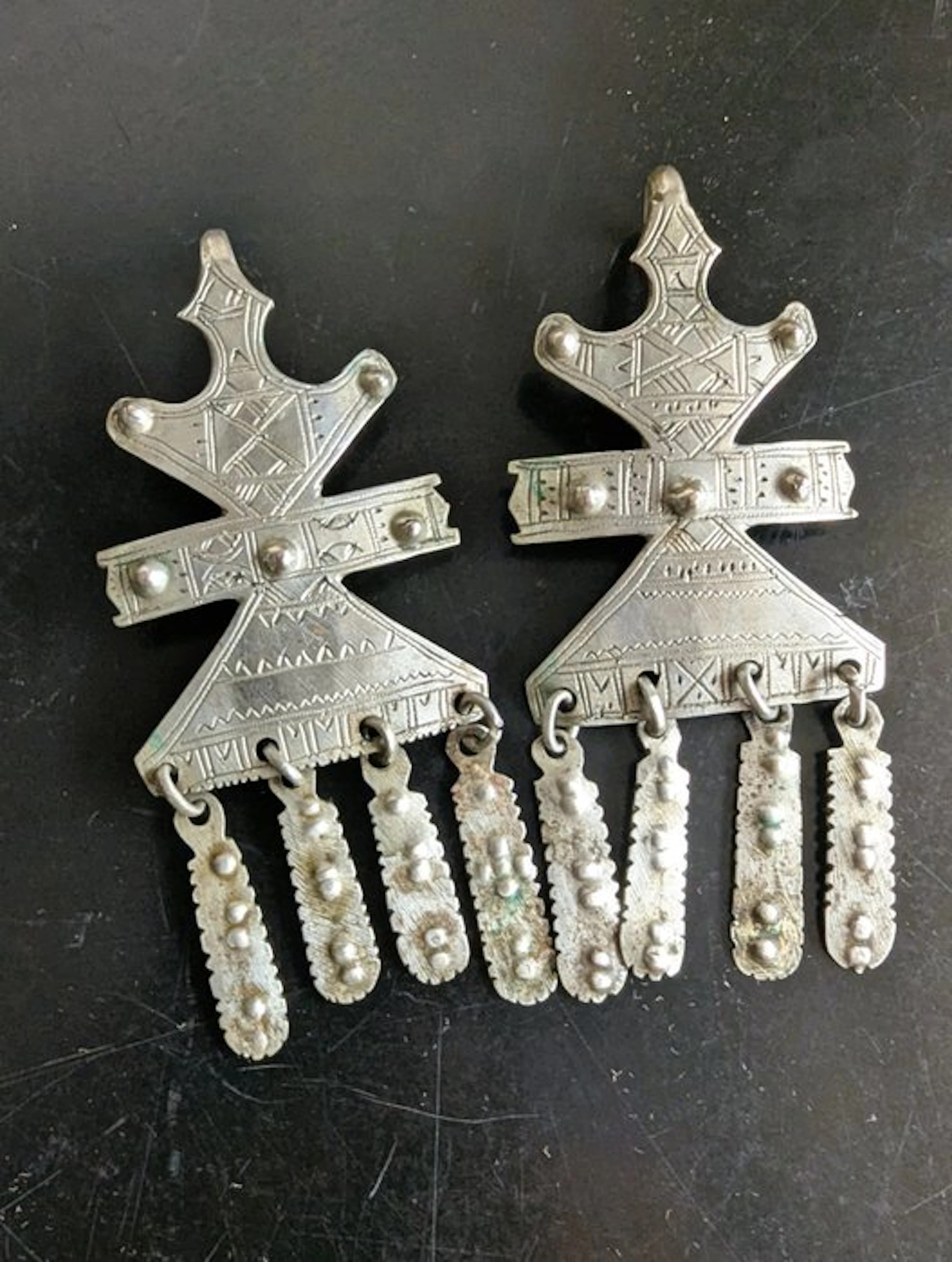 Silver - Earrings - Azawagh Tuareg, Niger