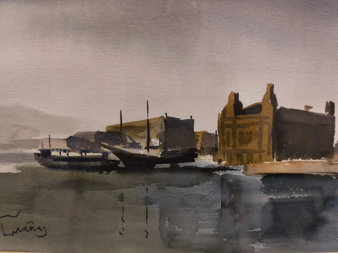 Josep Cruañas Fages (1942 - ???) - Puerto Impresionista