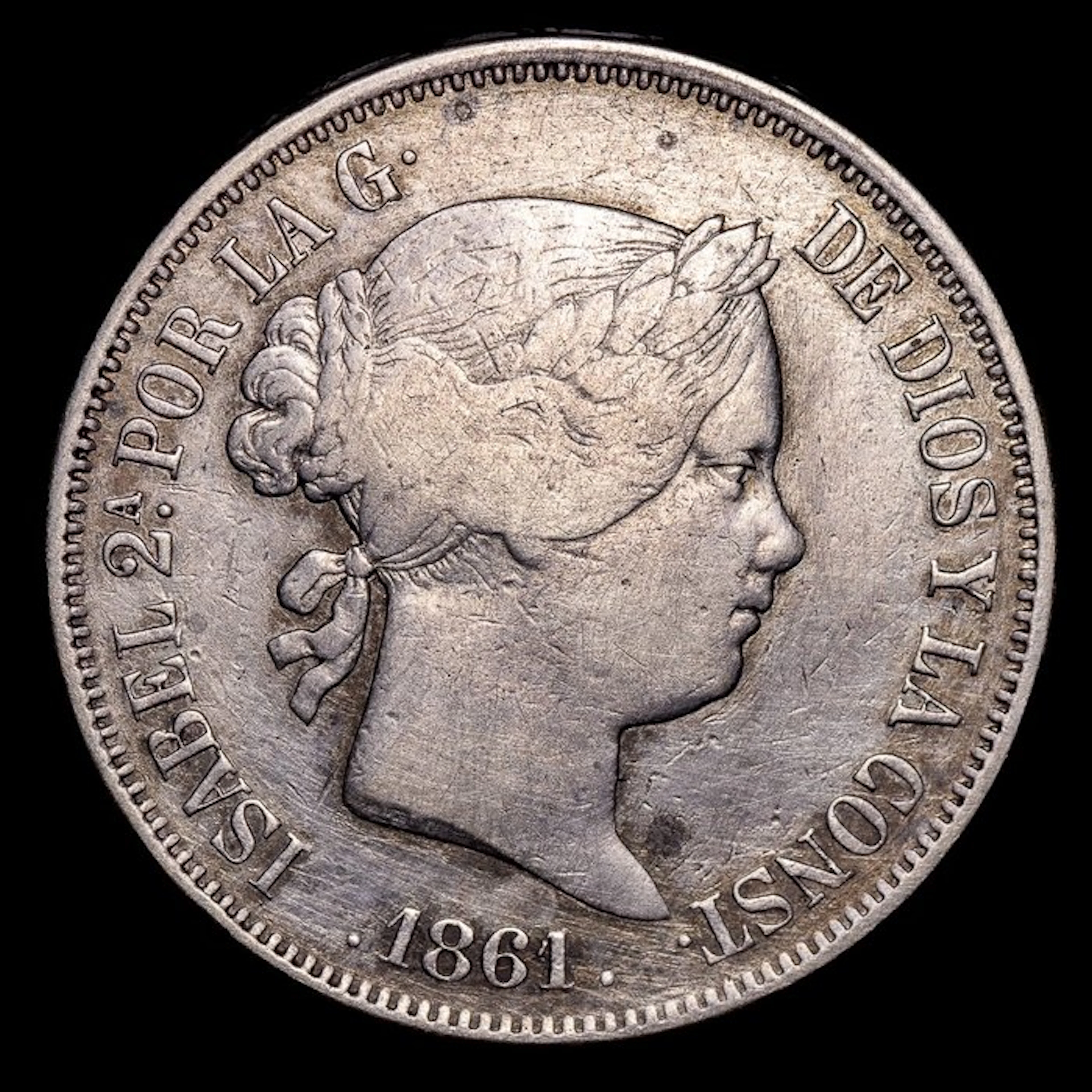 Spain. Isabel II. 20 Reales 1861 - Madrid (No reserve price)