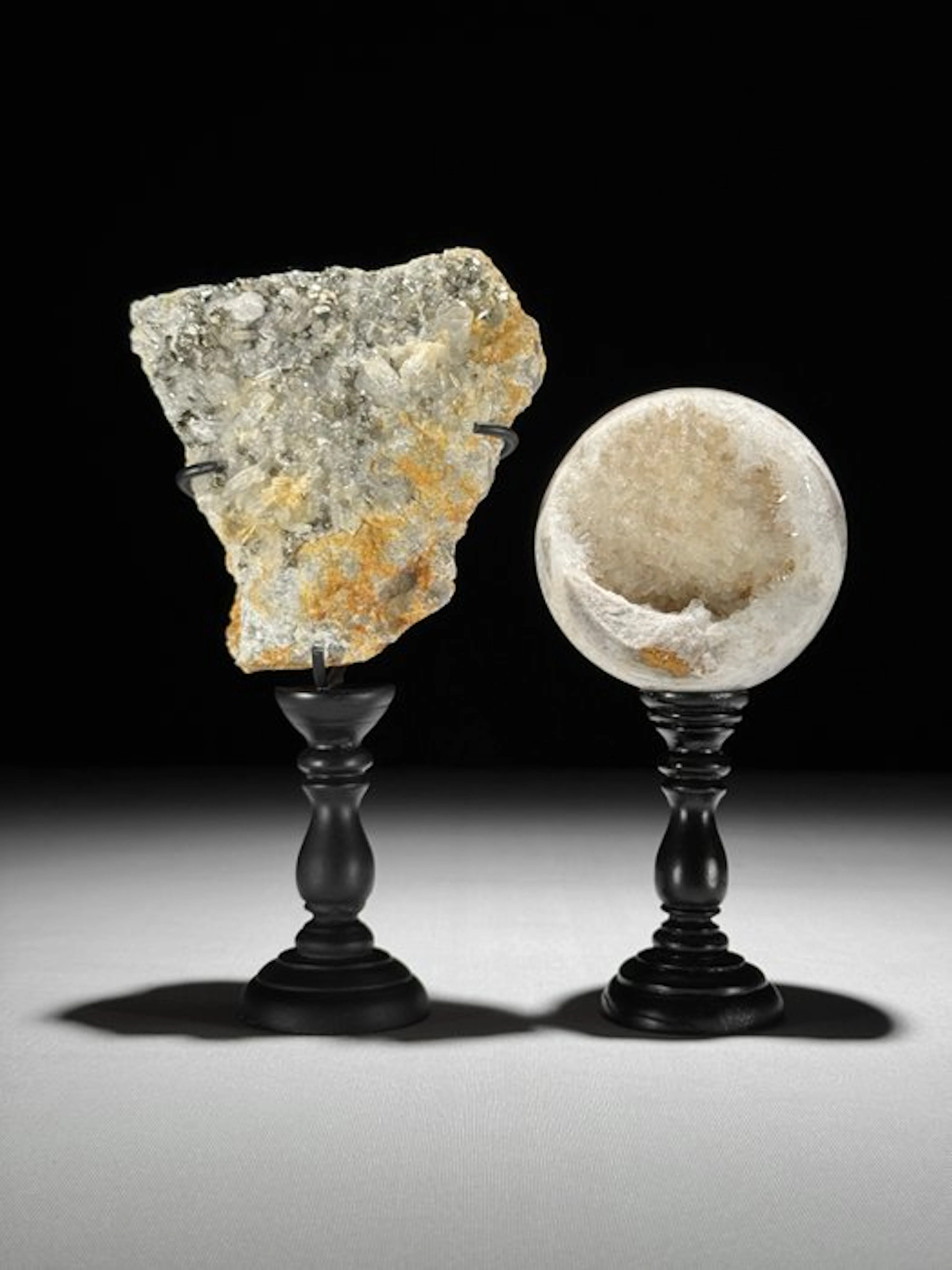 NO RESERVE PRICE- Stunning Pair of Pyrite and Crystal...