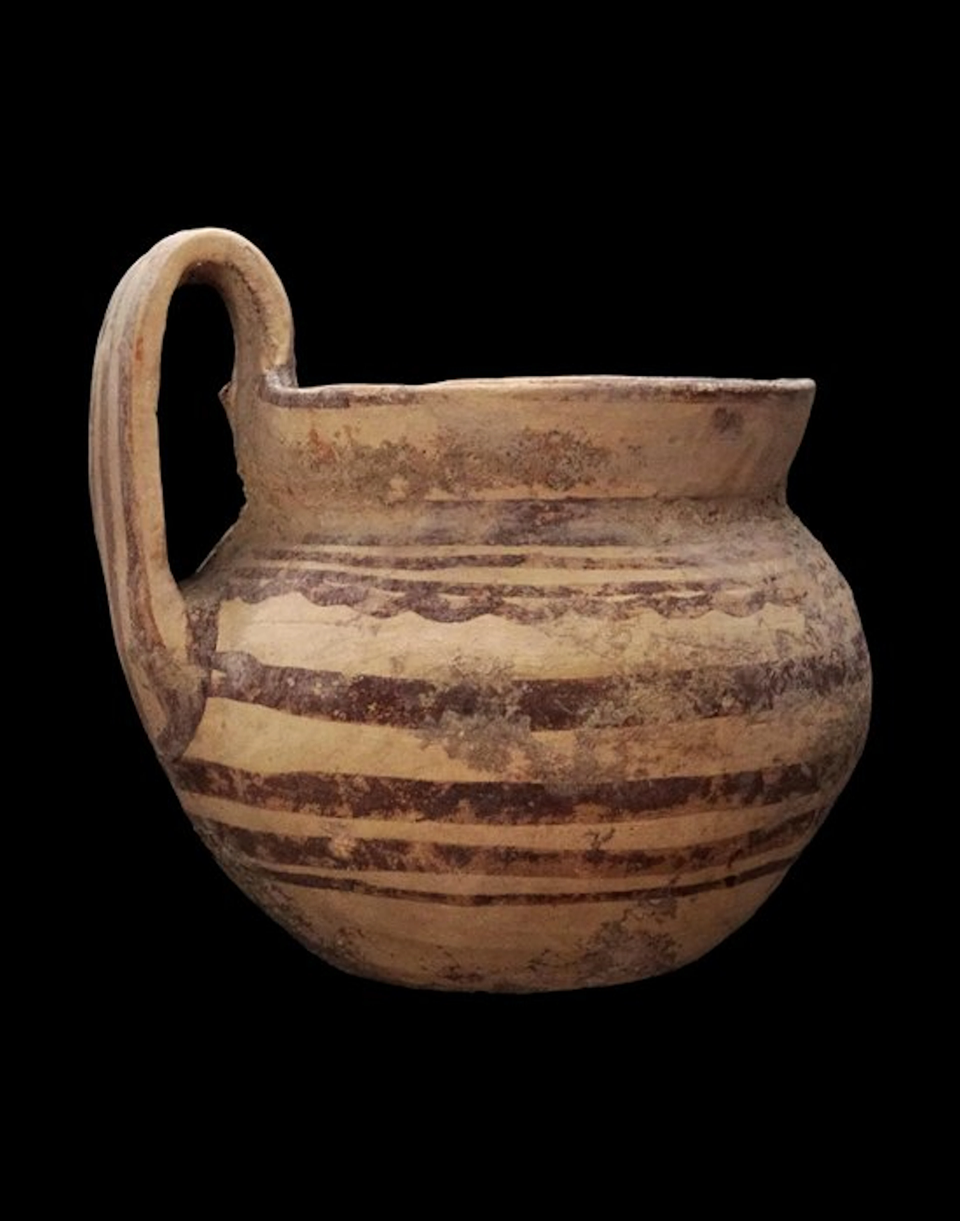 Ancient Greek - Large vase decorated with circular bands...