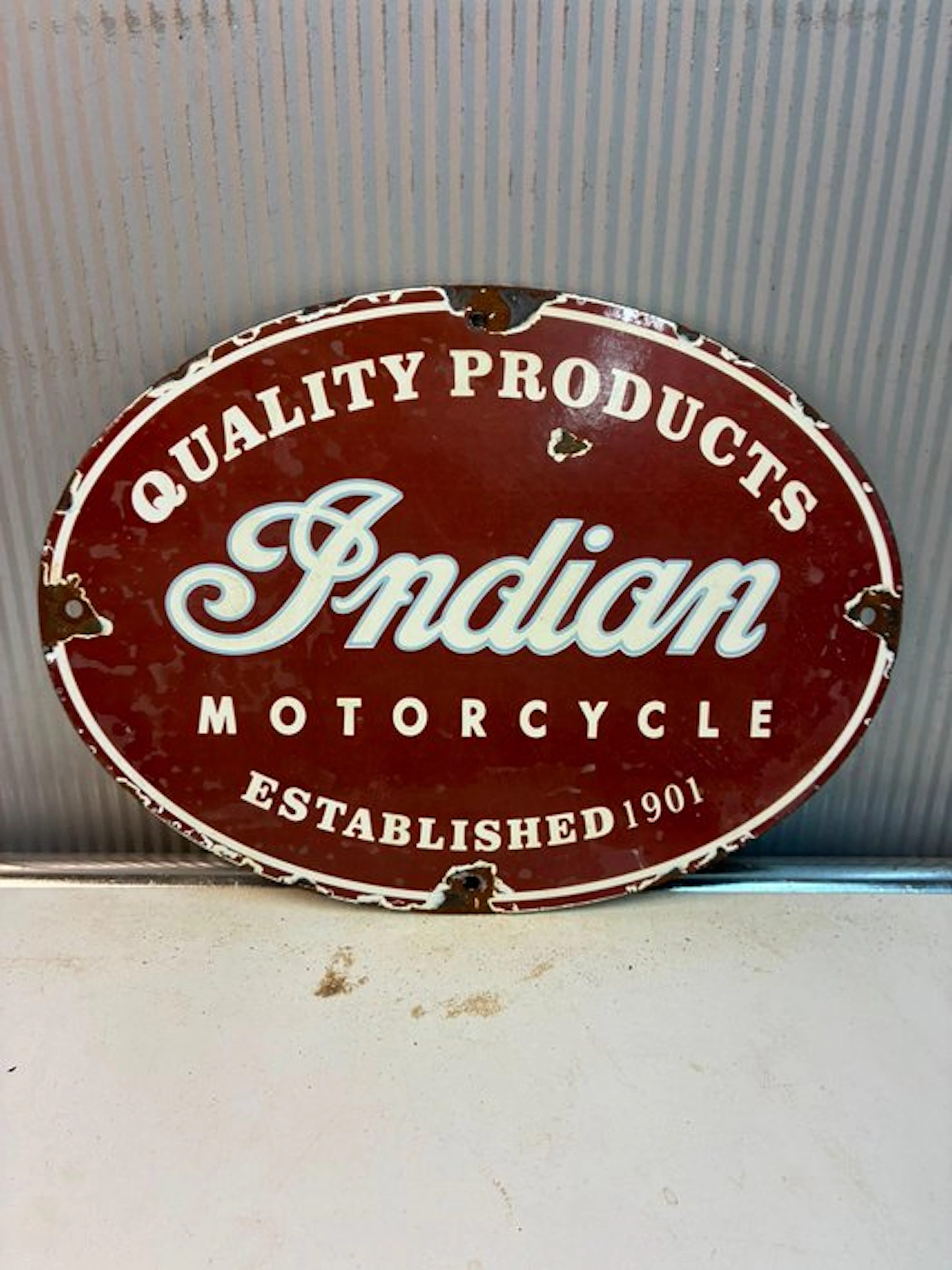 Indian Motorcycle – Quality Products – Ovaal Emaille...