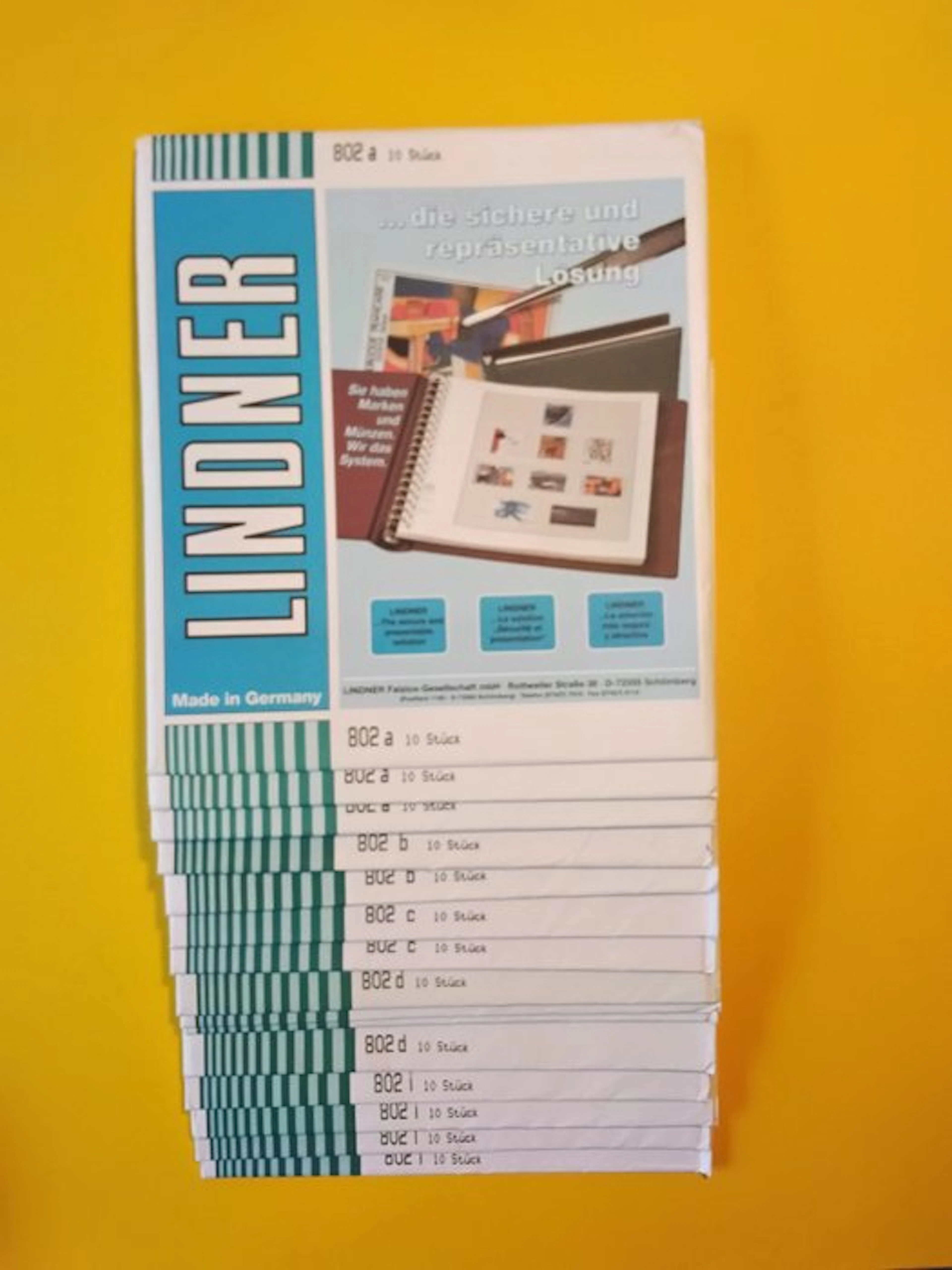 Germany - 160 unused Lindner cardboard sheets in 5 different variants.