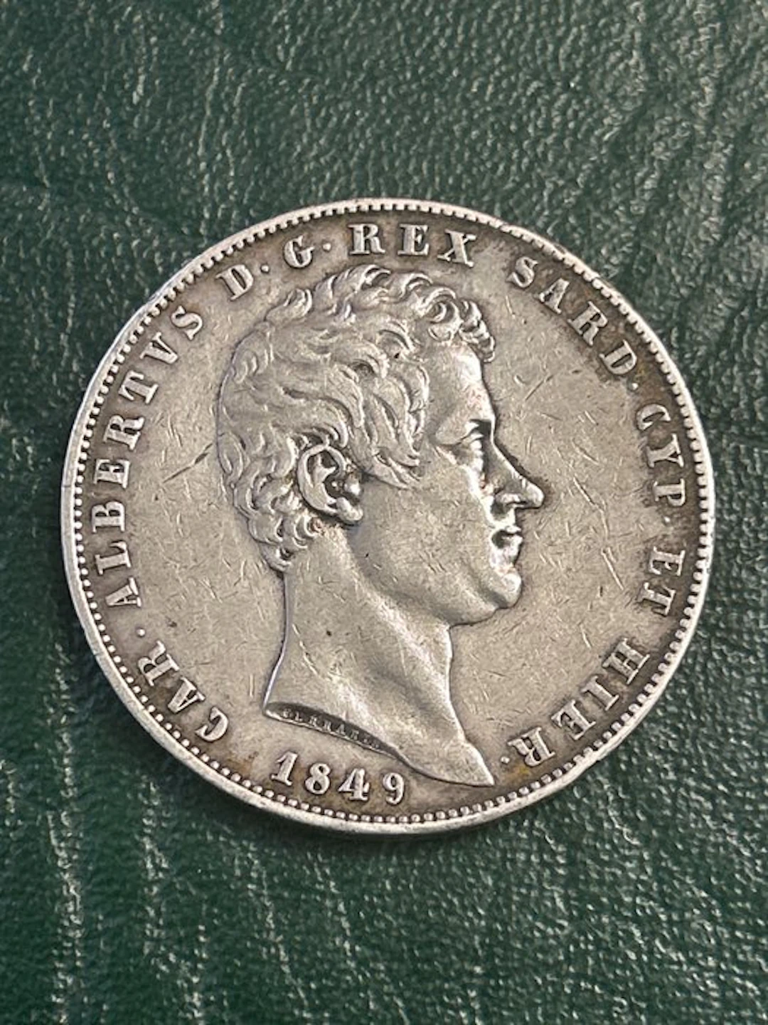Italy, Savoy Carlo Alberto. 5 Lire 1849 Genova (No reserve price)