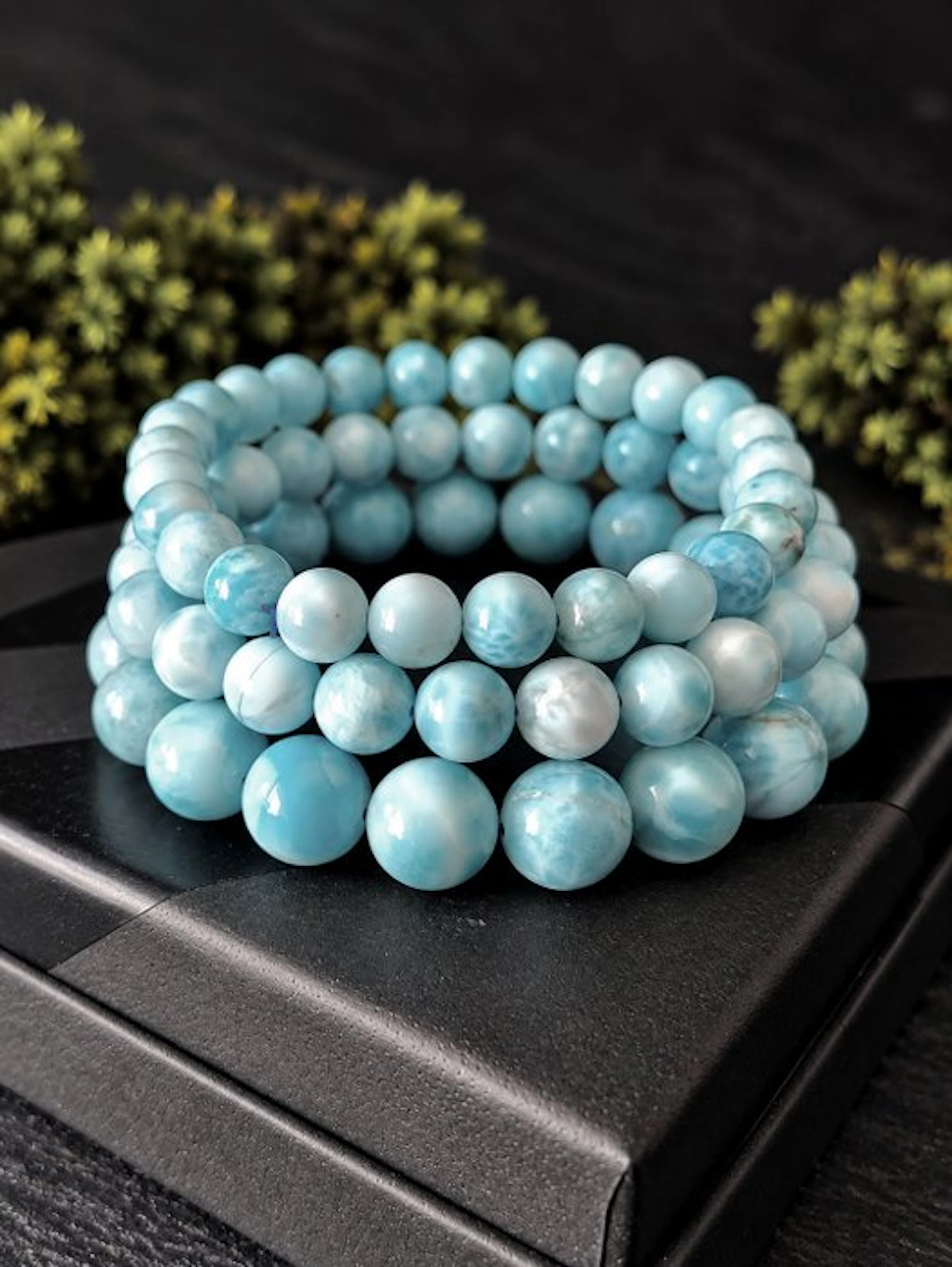 Precious Larimar Collection - Light Blue and White Tones- 60 g - (3)