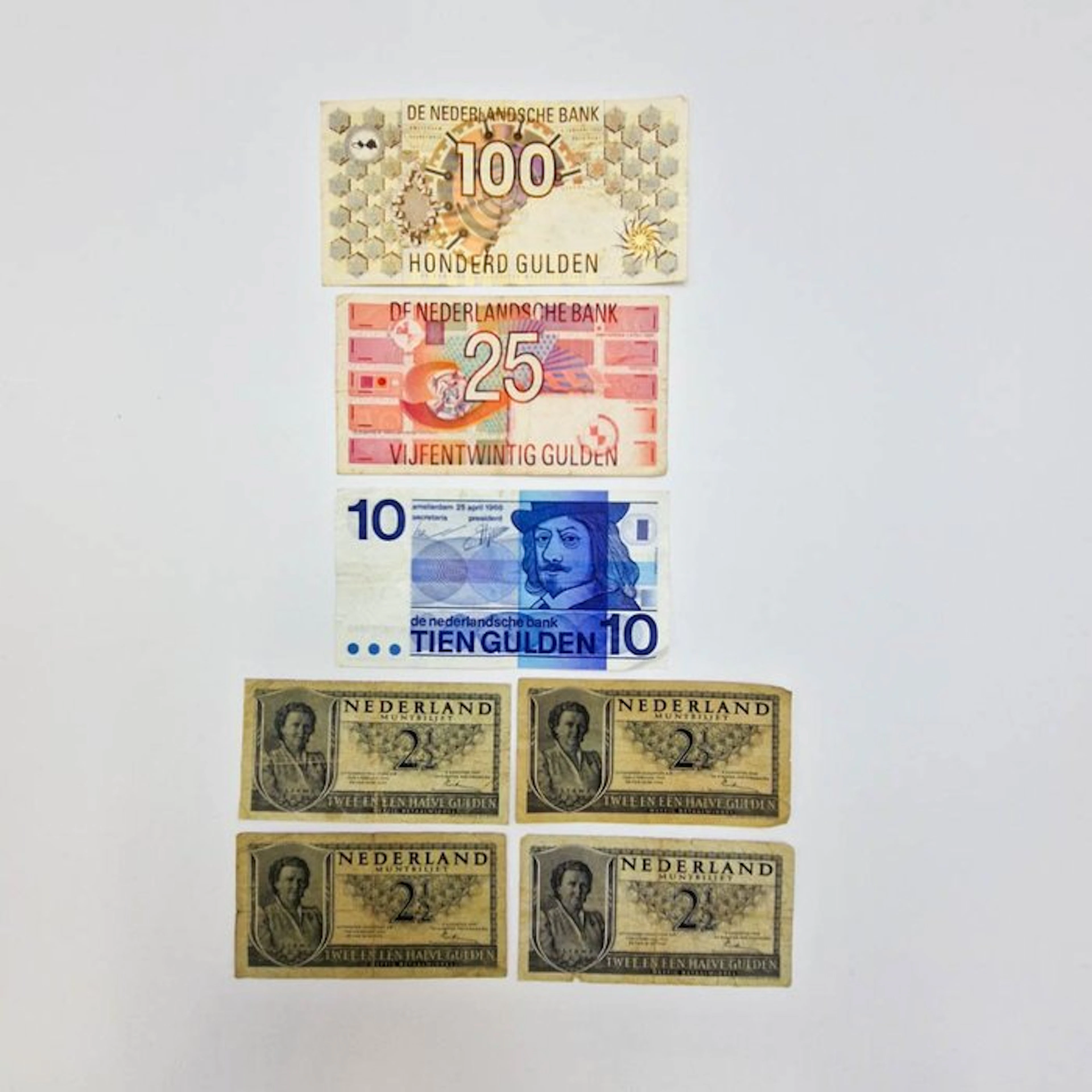 Netherlands. - 7 Banknotes - Various Dates (No reserve price)