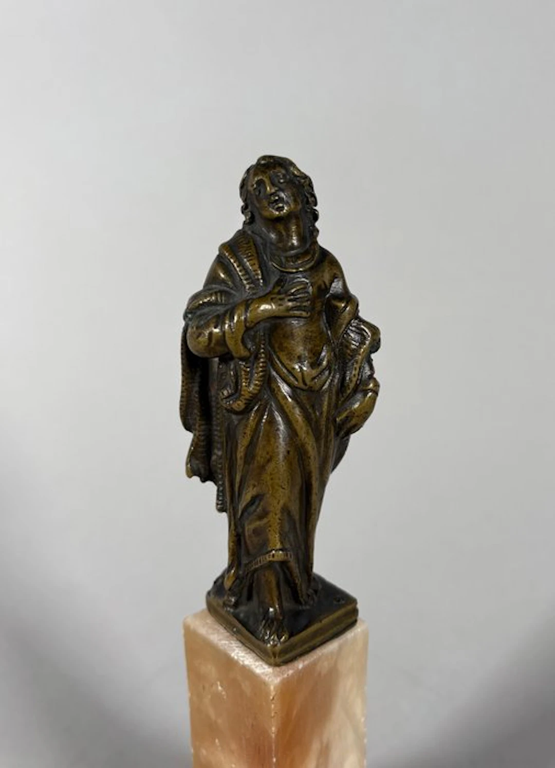 Sculpture, Saint Jean-Baptiste, XVIIeme siecle - 23 cm - Bronze